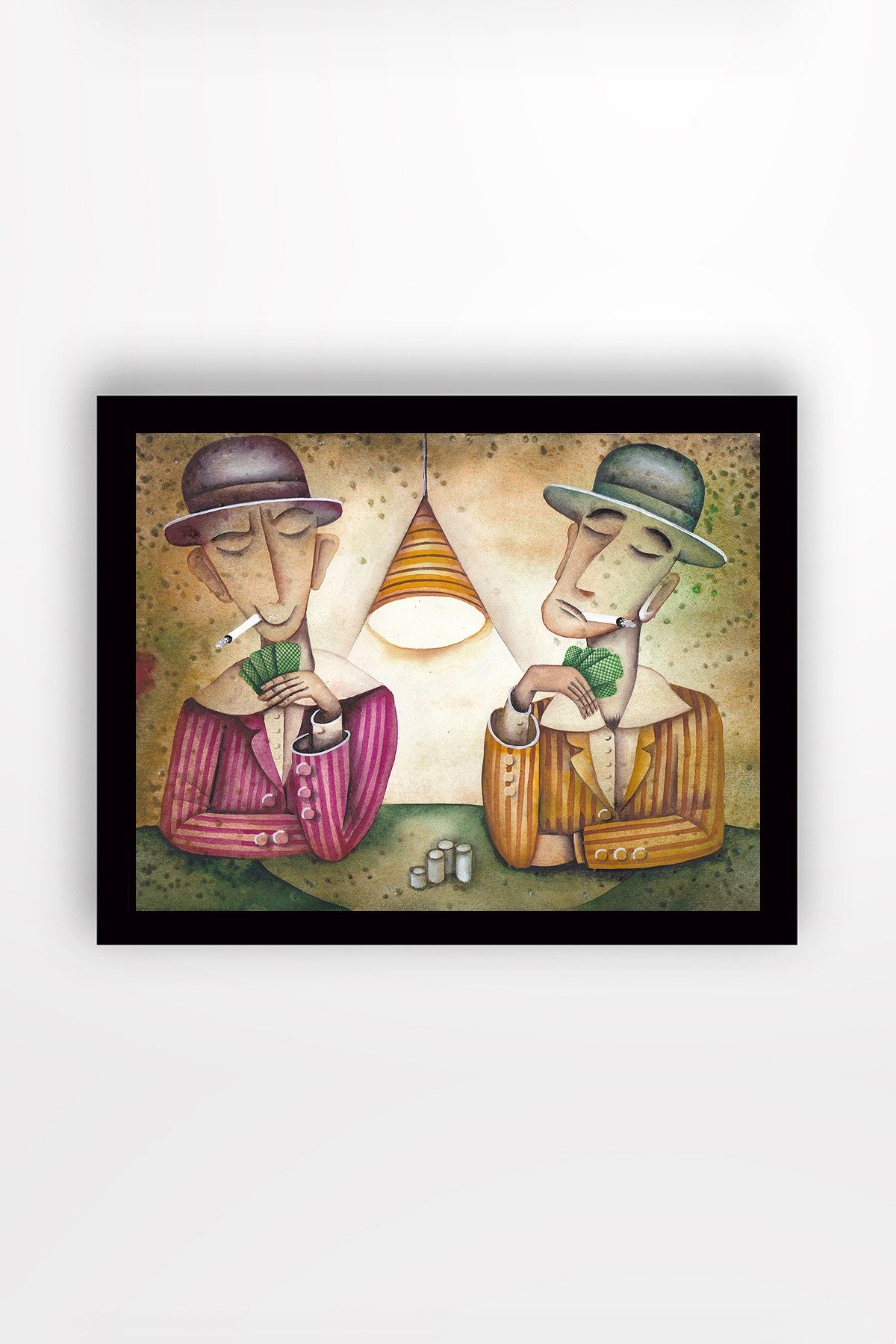 Pintura decorativa elegante emoldurada em MDF, 41 x 56 cm | Obra de arte 100% MDF com moldura de madeira de 3 cm | Perfeita para decoração de casa e interiores modernos