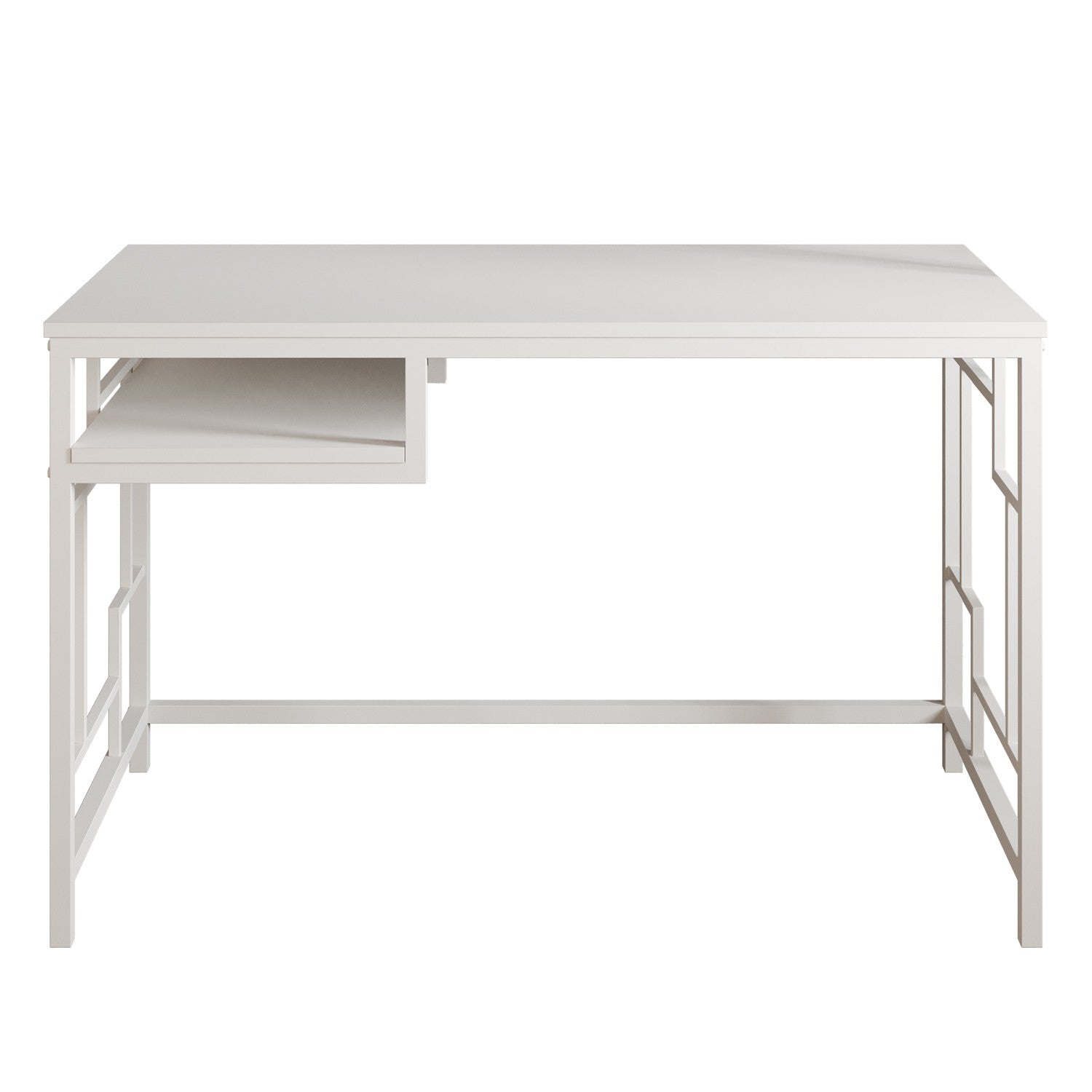 Secretária de Estudo/Escritório Escandinava, Branca, 120 x 60 x 75 cm | Painel de Partículas 100% Revestido em Melamina, 18 mm de Espessura, Pernas de Metal Resistente | Perfeita para Casa e Escritório Modernos