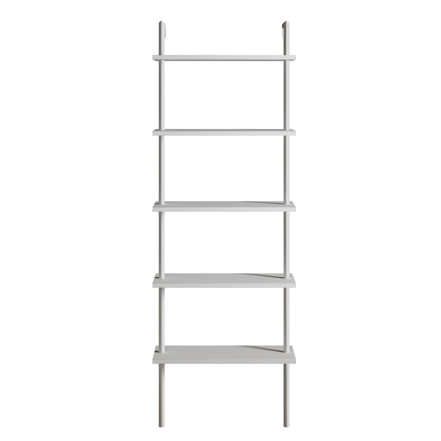 Estante estilo escandinavo, branca, 60 x 174 x 22 cm | Painel de partículas 100% revestido em melamina, 18 mm de espessura, pés de metal | Montável na parede, várias prateleiras