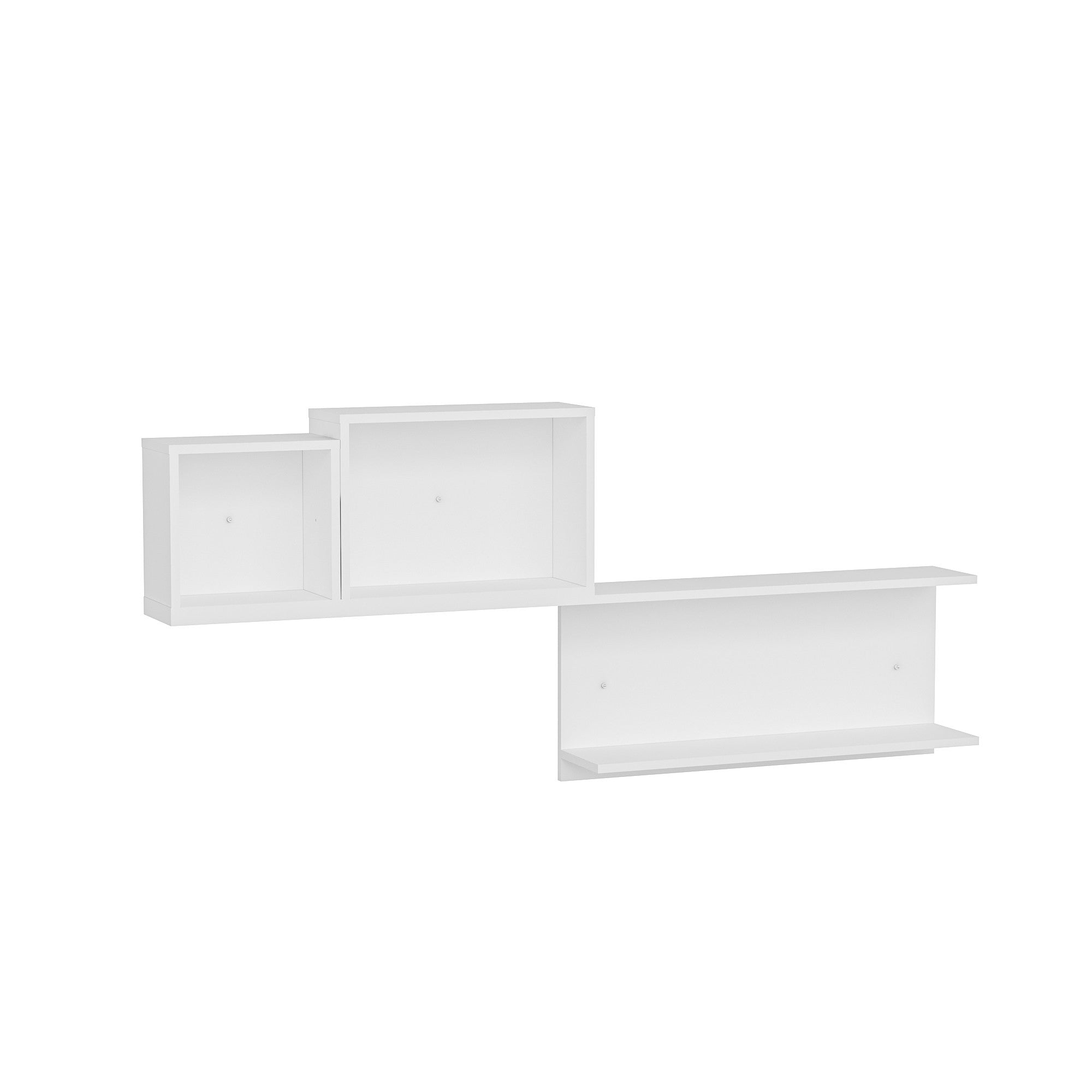 Prateleira de parede – 180 cm x 80.4 cm x 19.6 cm – Branco – Painel de partículas