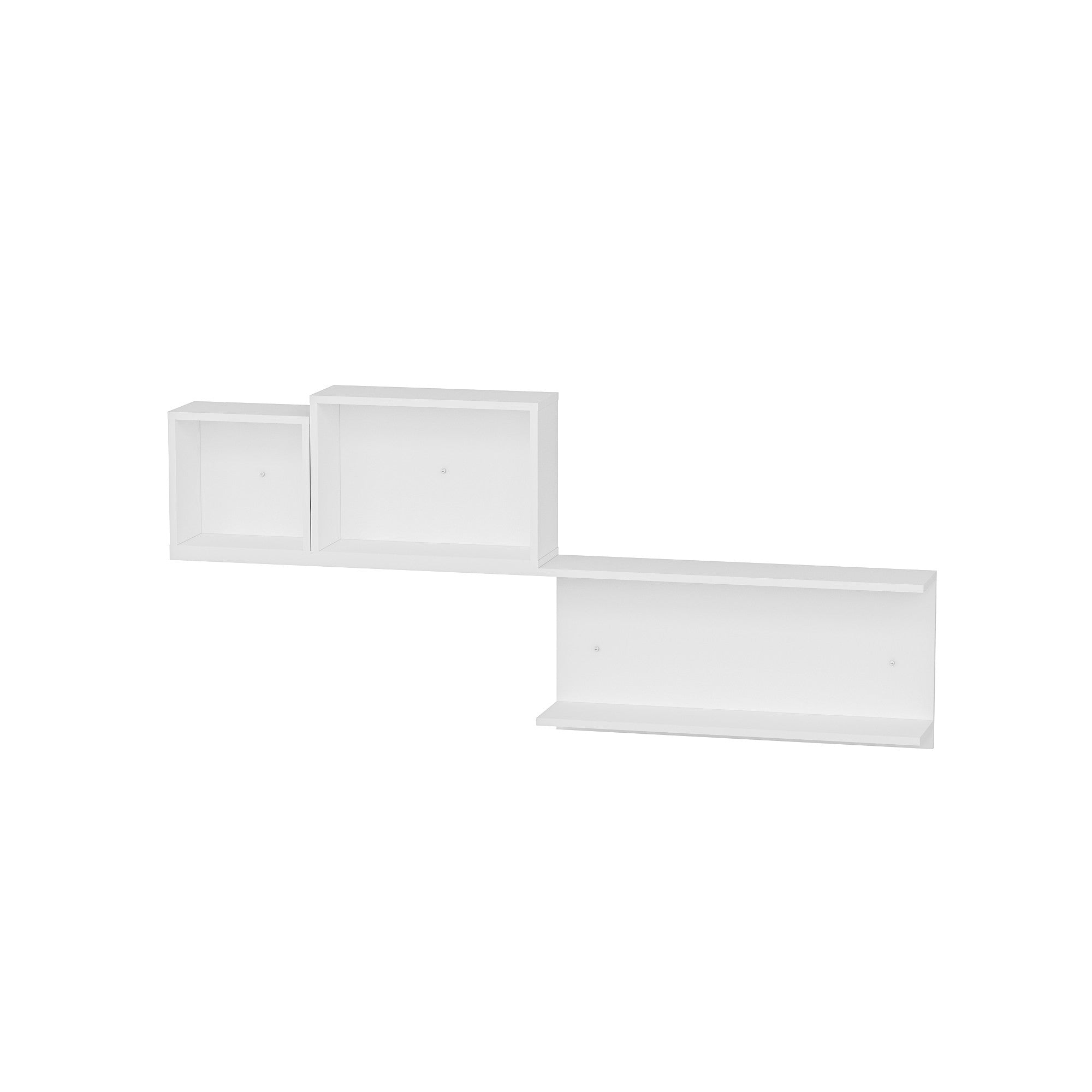 Prateleira de parede – 180 cm x 80.4 cm x 19.6 cm – Branco – Painel de partículas