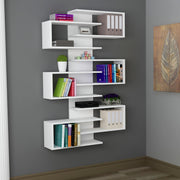 Estante de Livros – 75 cm x 161,3 cm x 21,3 cm – Branco – Painel de partículas revestido de melamina