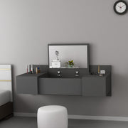 Toucador – 100 x 39,1 x 33 cm – Antracite – Painel de partículas revestido a melamina