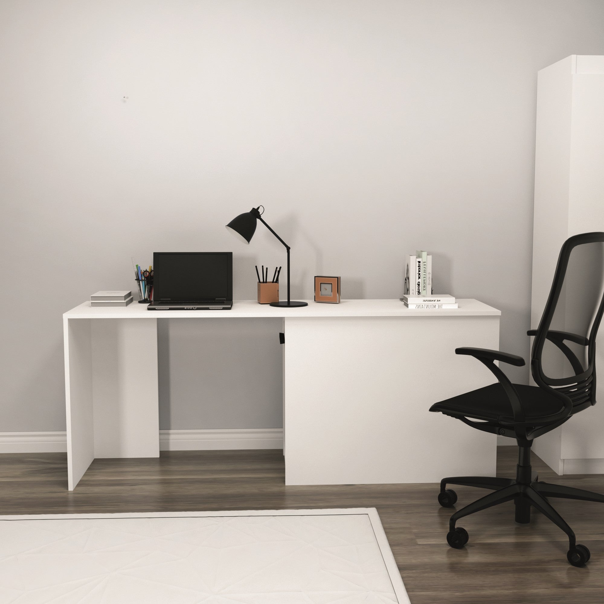 Secretária de Estudo/Escritório – 180 cm x 73,8 cm x 47 cm – Branco
