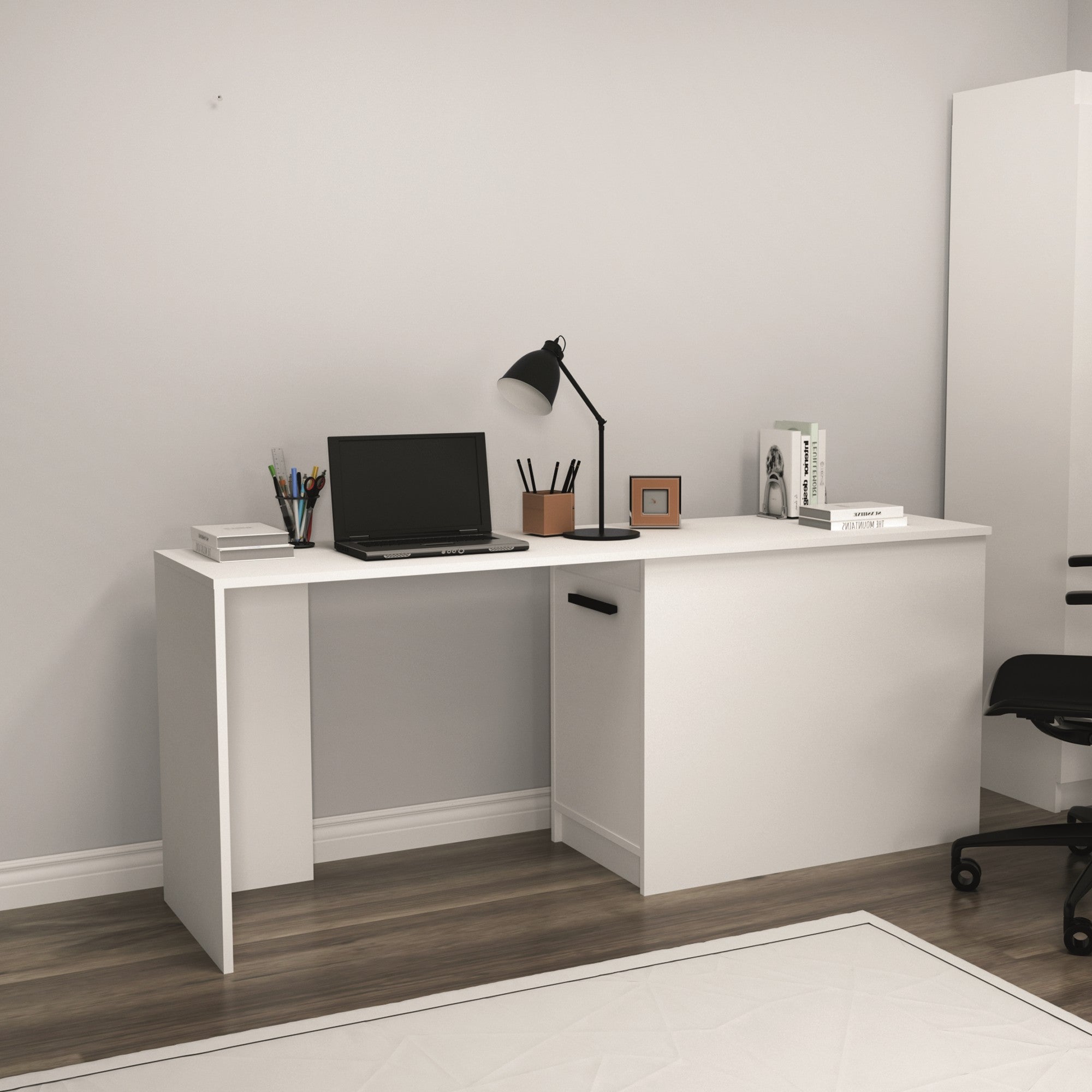 Secretária de Estudo/Escritório – 180 cm x 73,8 cm x 47 cm – Branco