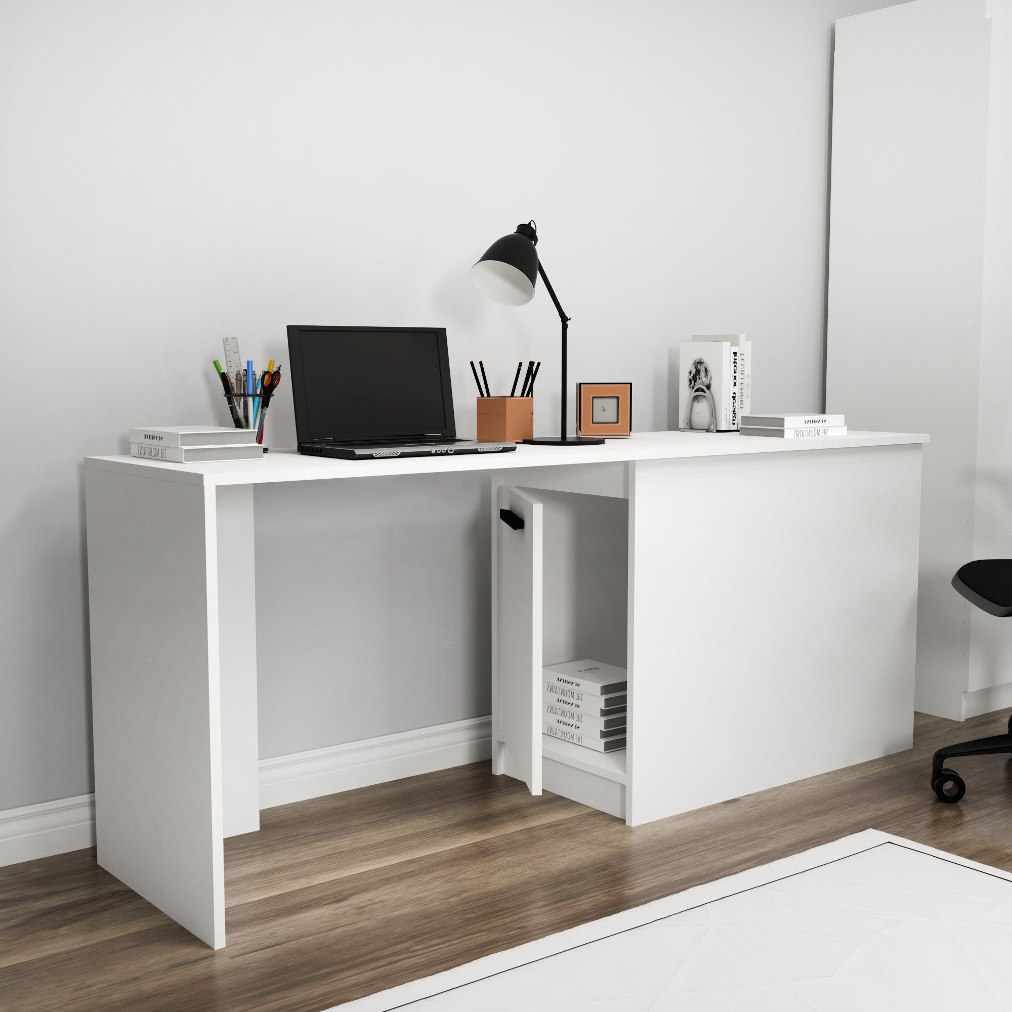 Secretária de Estudo/Escritório – 180 cm x 73,8 cm x 47 cm – Branco
