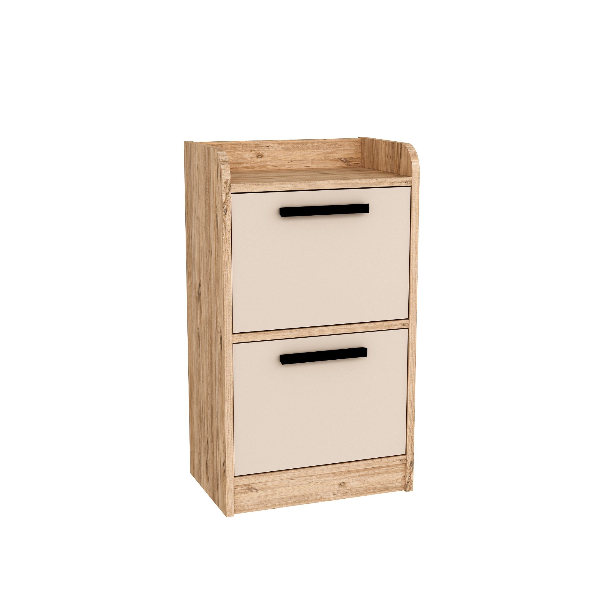Mesa de cabeceira – 45 cm largura, 29.6 cm altura, 79.4 cm profundidade – Bege – Painel de partículas revestido a melamina