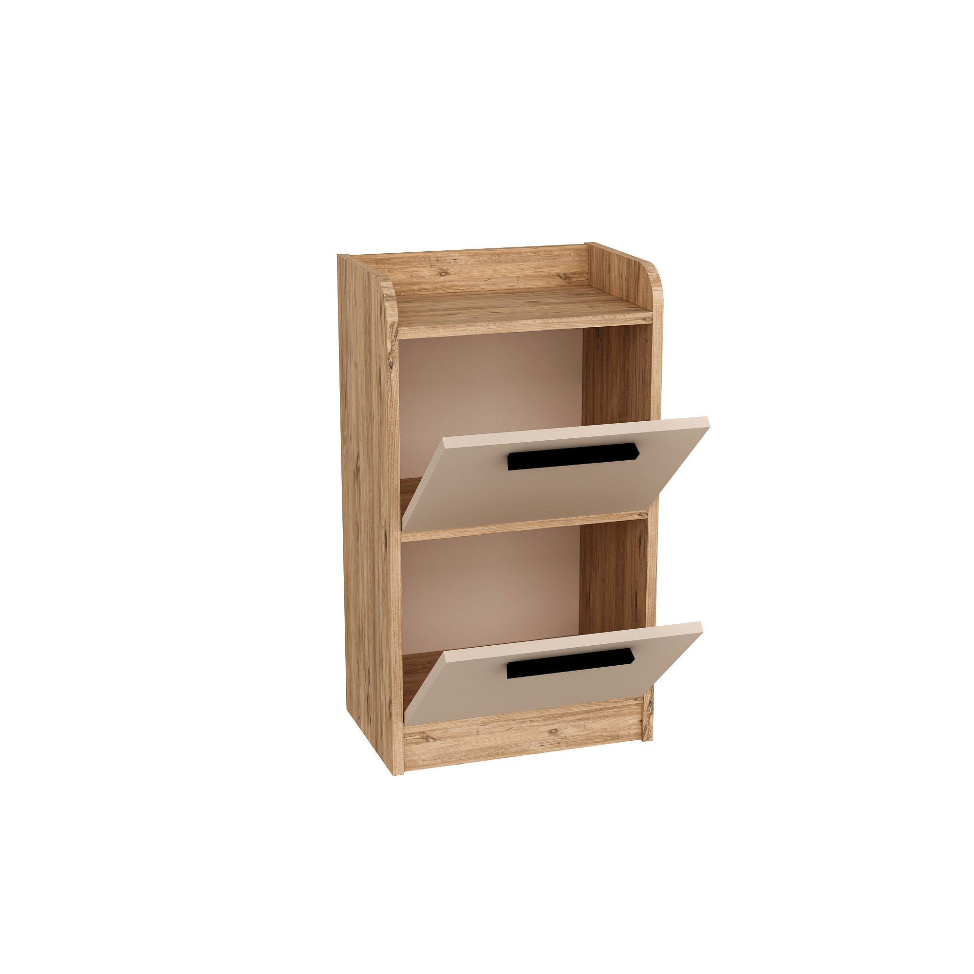 Mesa de cabeceira – 45 cm largura, 29.6 cm altura, 79.4 cm profundidade – Bege – Painel de partículas revestido a melamina