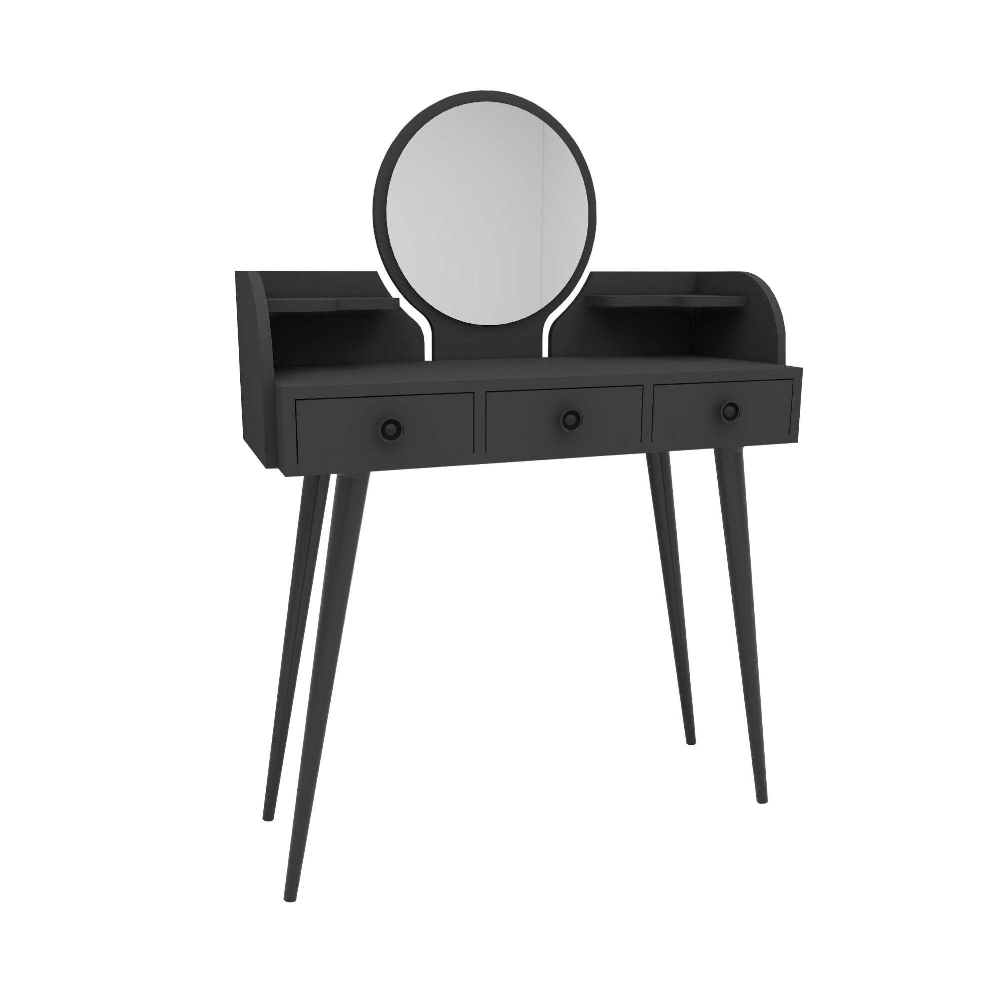 Toucador – 133.6cm x 93.6cm x 37cm – Antracite – Painéis de partículas revestidos a melamina