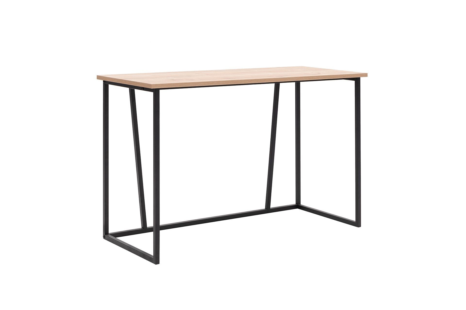 Secretária de Estudo – 120 cm x 50 cm x 72 cm – Safira e Preto – Painel de Partículas