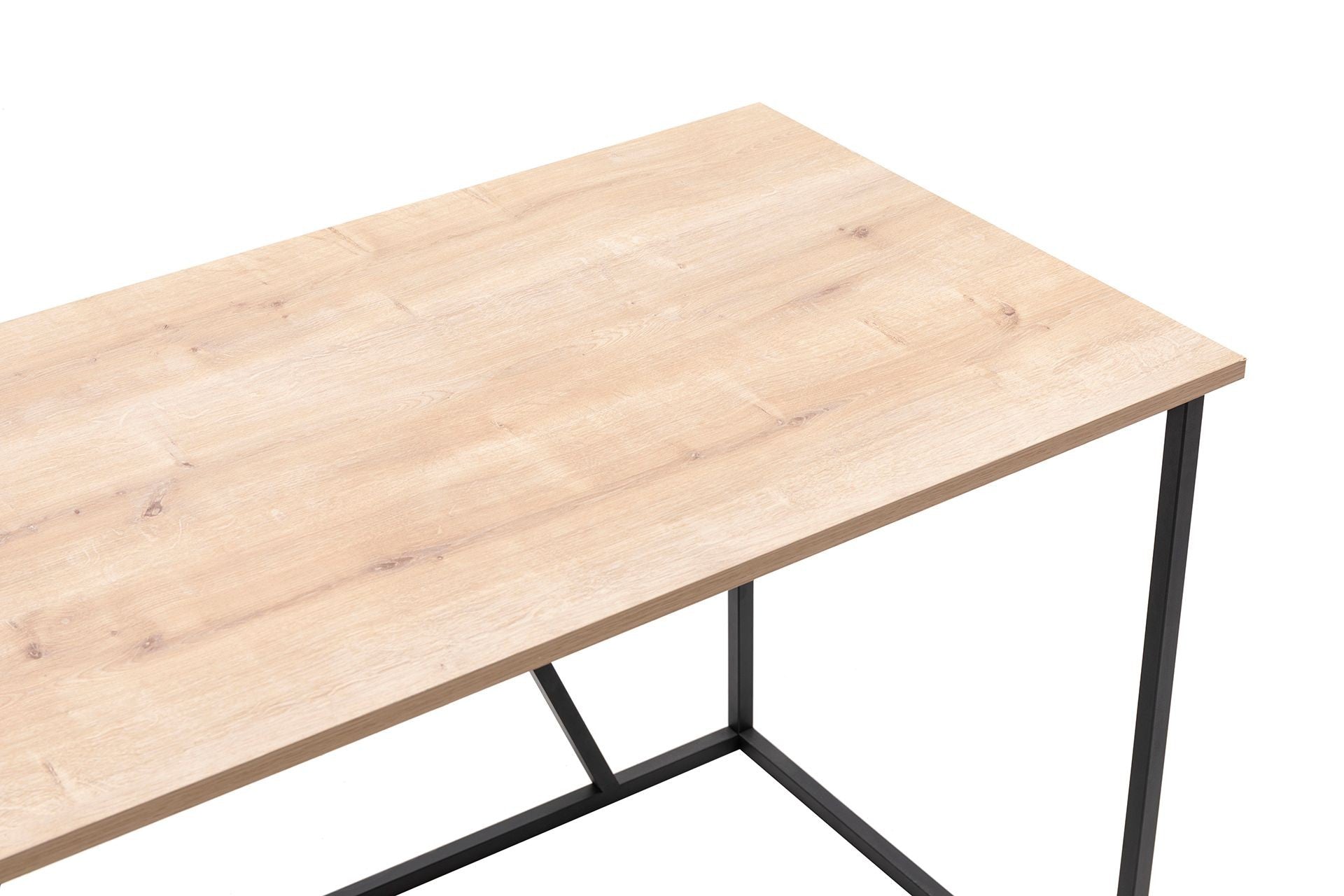 Secretária de Estudo – 140 cm x 90 cm x 85 cm – Preto e Safira – Painel de Partículas revestido a Melamina