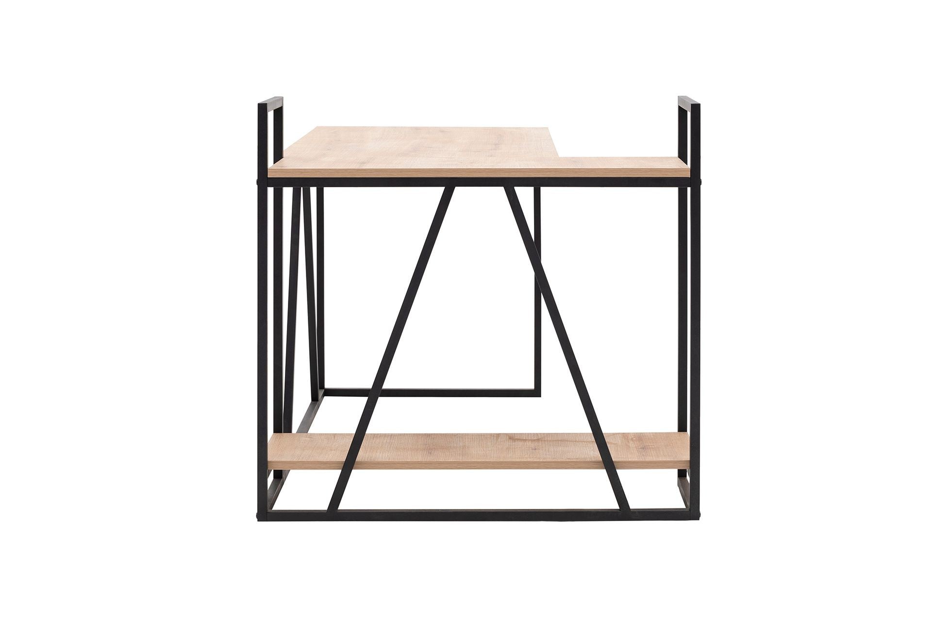 Secretária de Estudo – 140 cm x 90 cm x 85 cm – Preto e Safira – Painel de Partículas revestido a Melamina