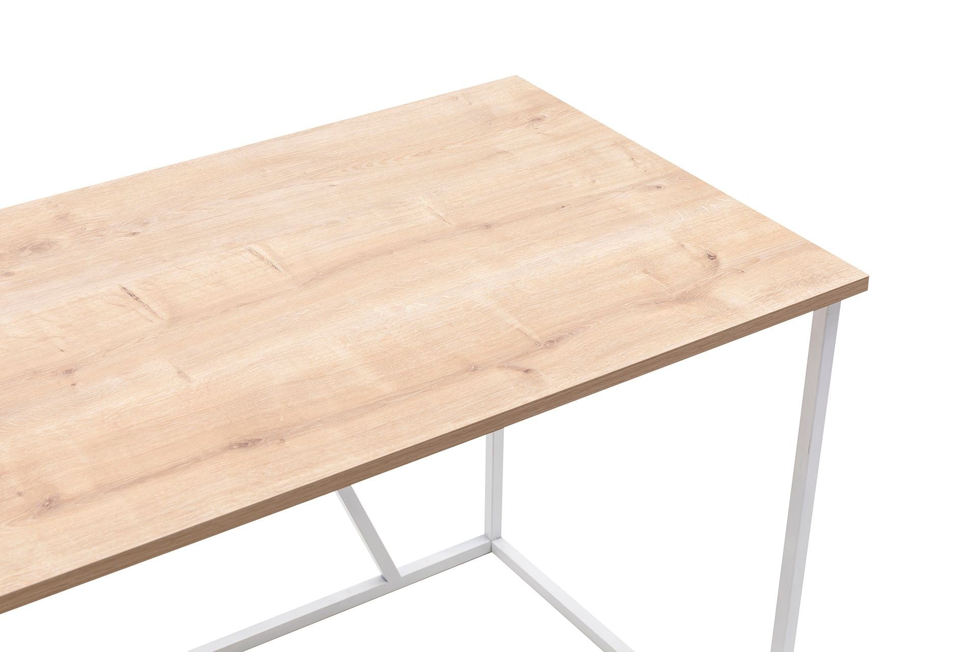 Secretária de Estudo – 140 cm x 90 cm x 85 cm – Branco e Safira – Painéis de partículas