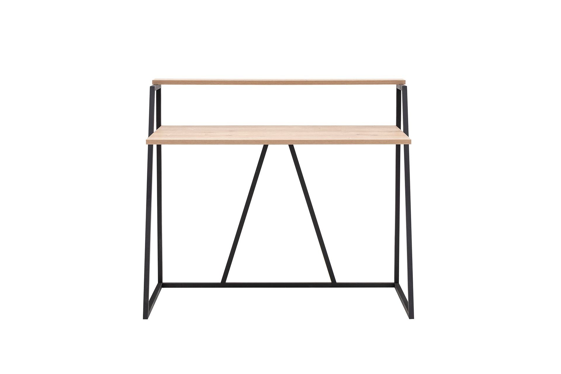 Secretária de Estudo – 105 cm x 60 cm x 90 cm – Safira e Preto – Painéis de partículas revestidos a melamina
