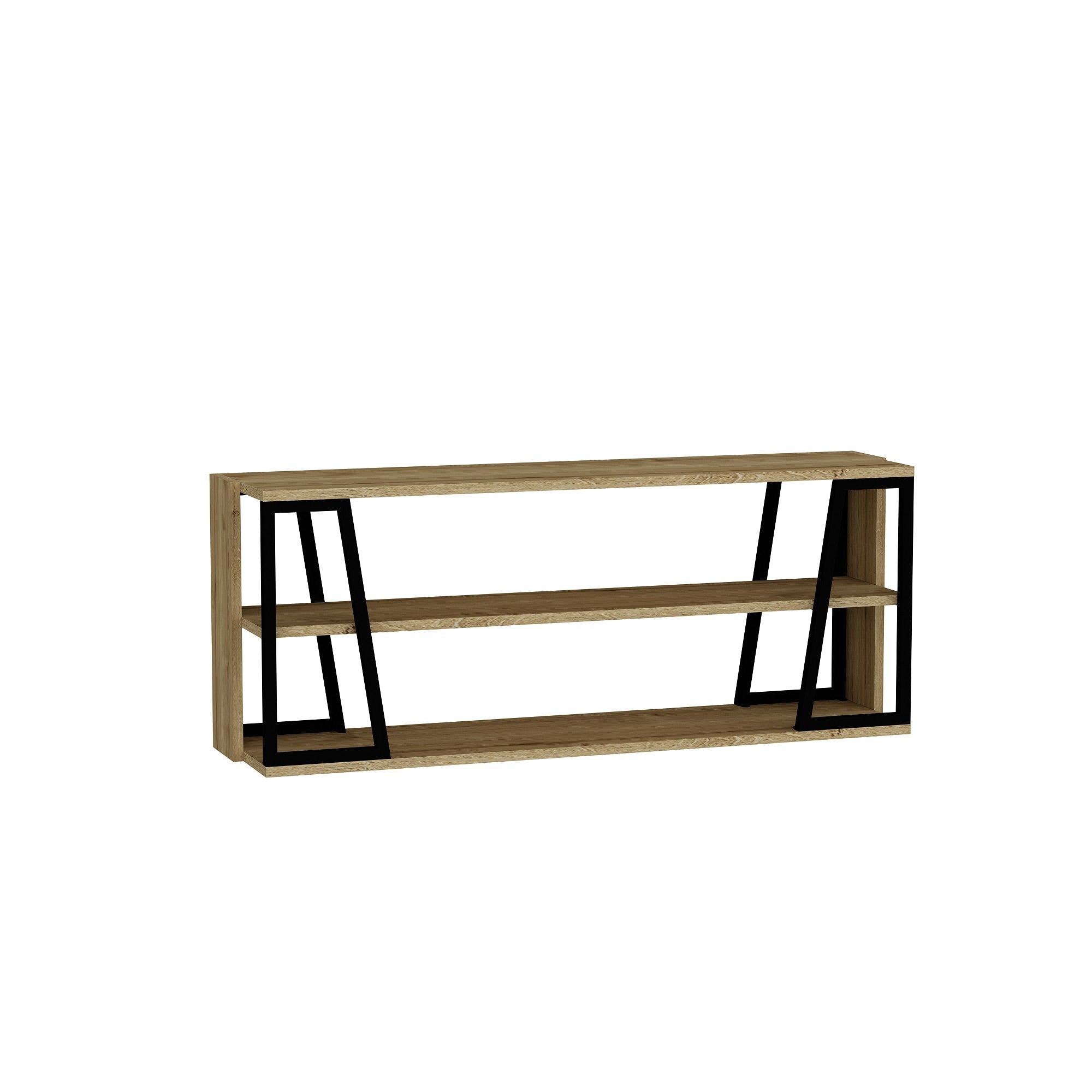 Móvel de TV – 123.6cm x 30cm x 48.6cm – Preto e Safira – Painel de Partículas