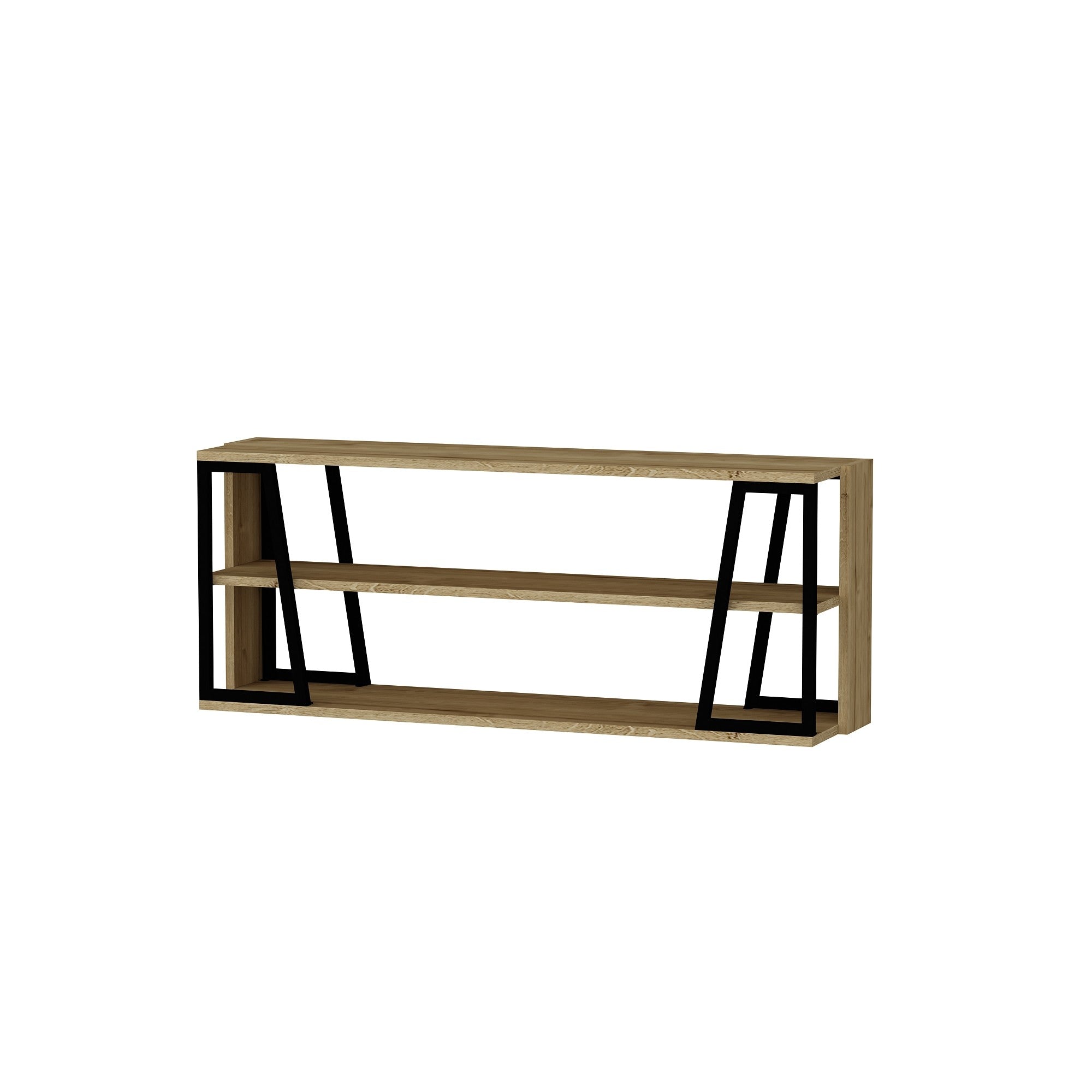 Móvel de TV – 123.6cm x 30cm x 48.6cm – Preto e Safira – Painel de Partículas