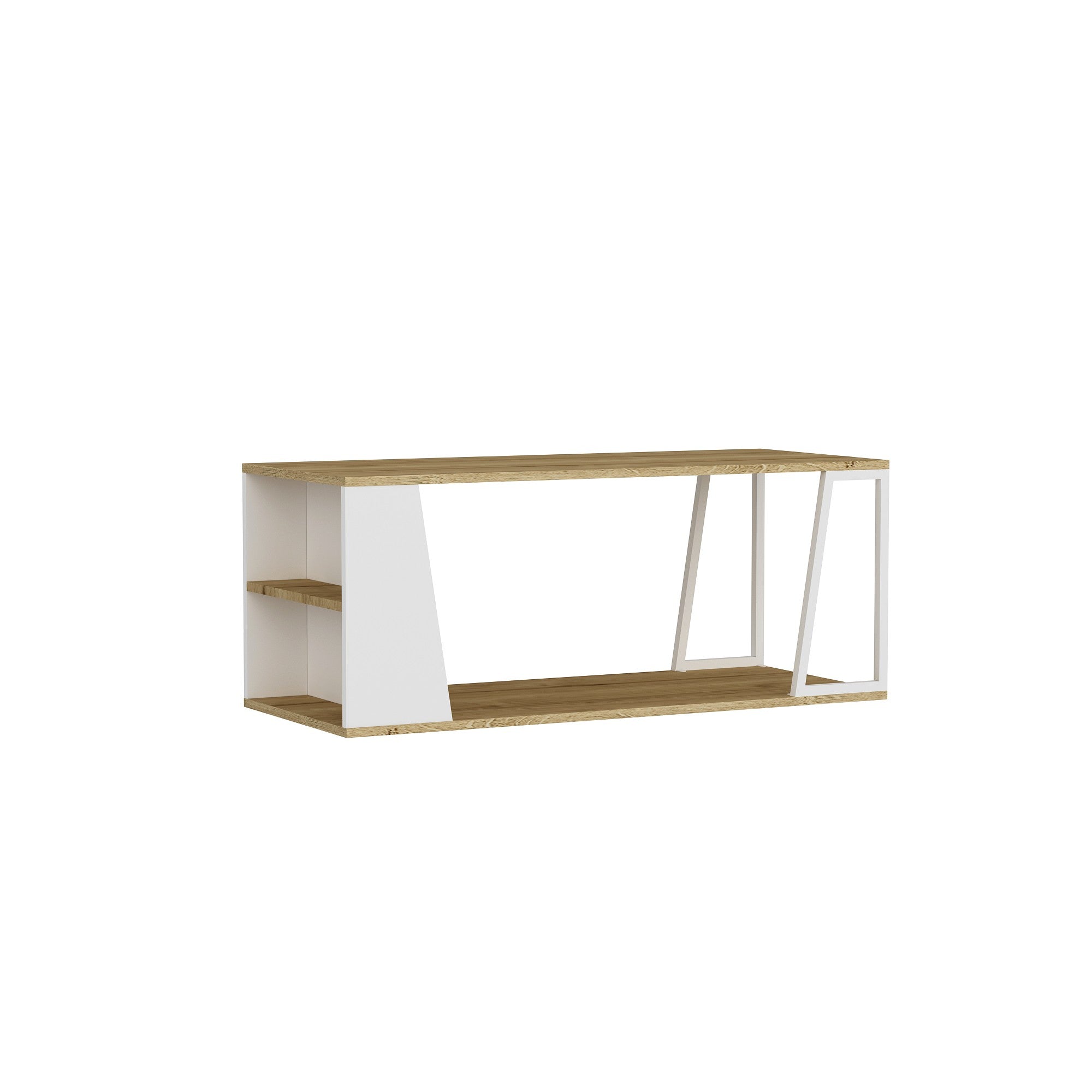 Mesa de Centro – 120cm x 50cm x 48.6cm – Safira e Branco – Melamina
