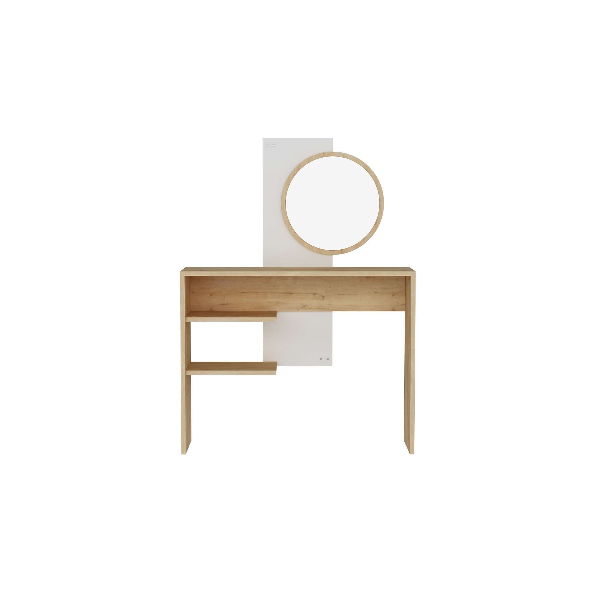 Toucador – 96 cm x 130 cm x 29,6 cm – Branco e Safira – Painel de partículas revestido em melamina