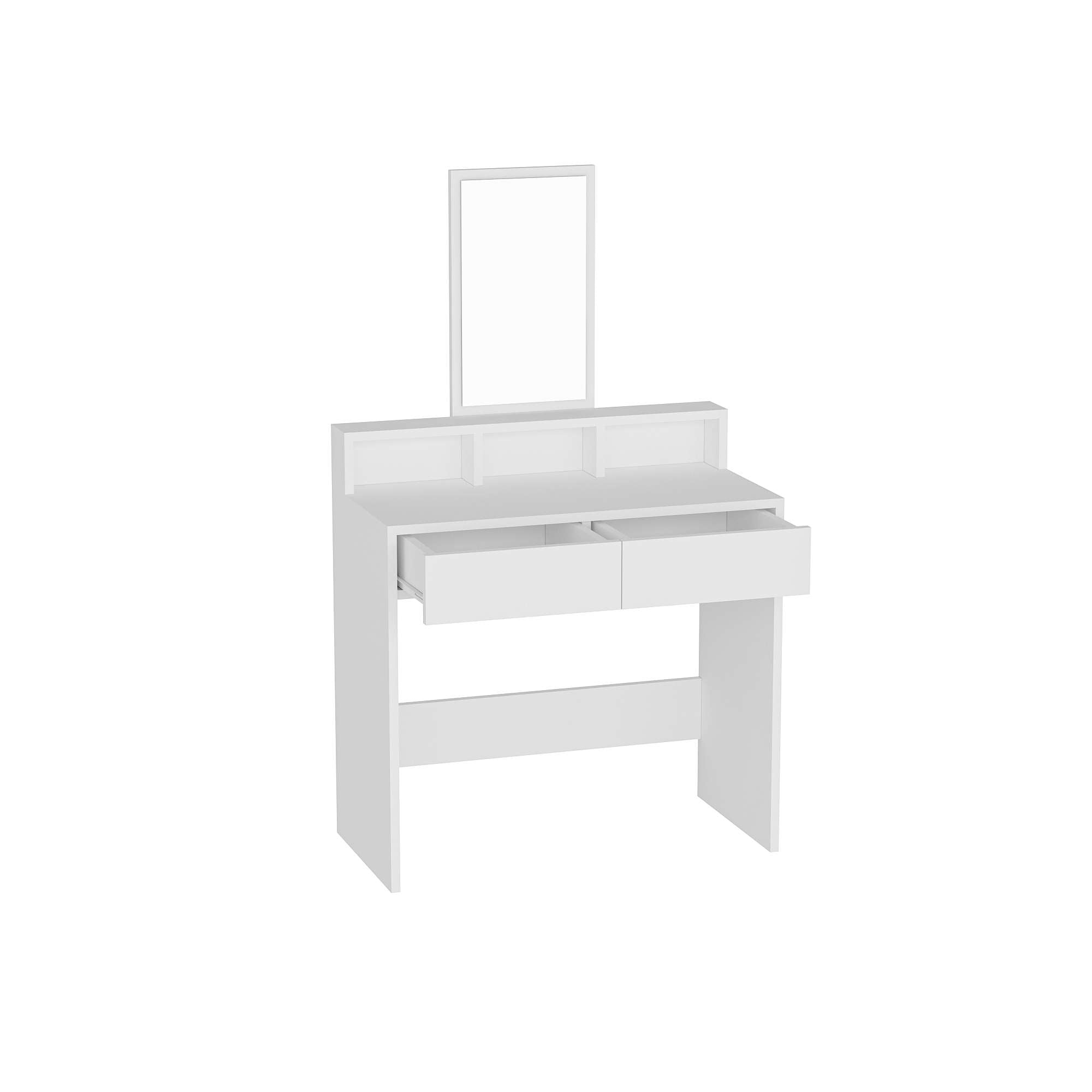 Toucador – 80 cm x 85,9 cm x 40 cm – Branco – Painel de partículas revestido em melamina