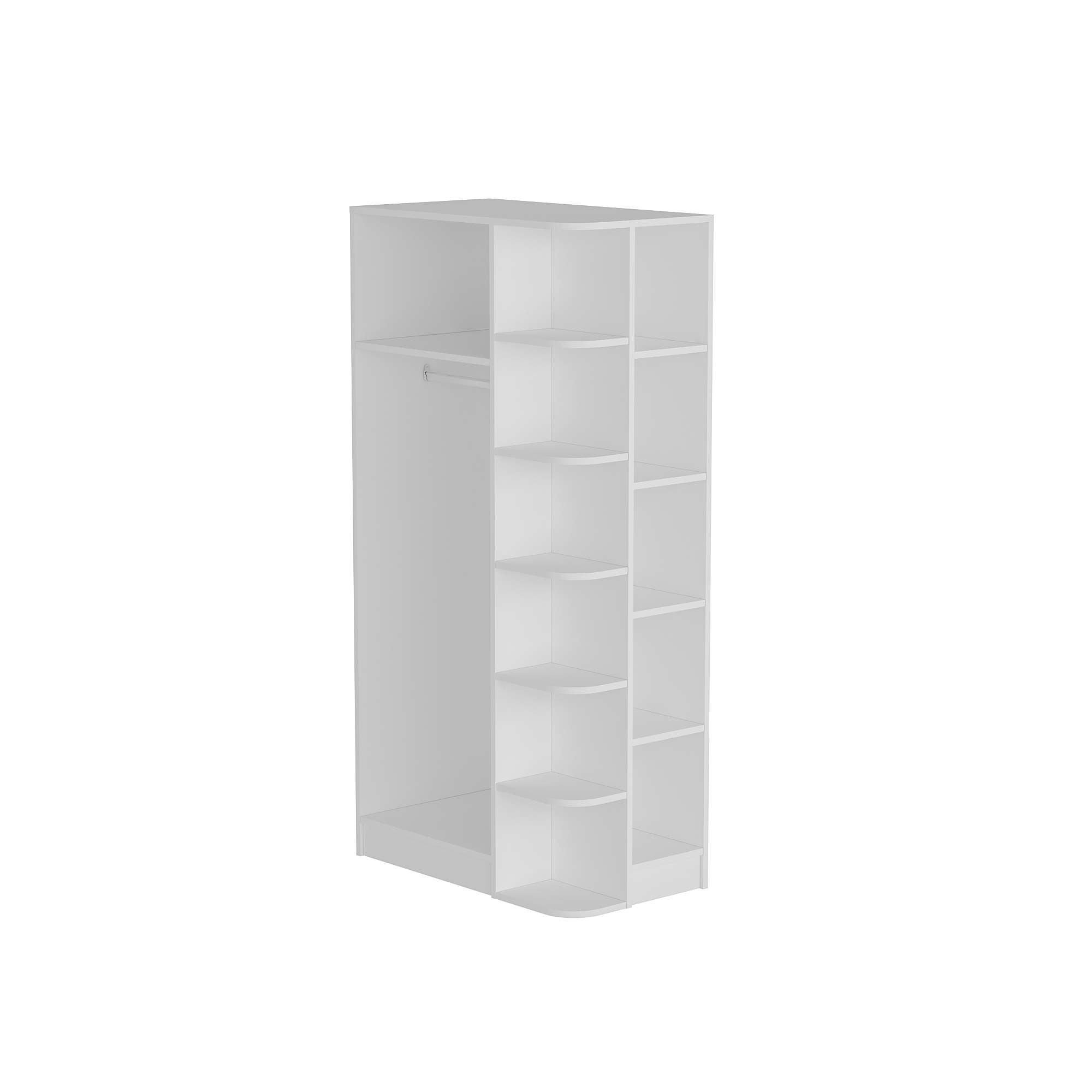 Guarda-roupa – 90 cm x 181,8 cm x 50 cm – Branco – MDF
