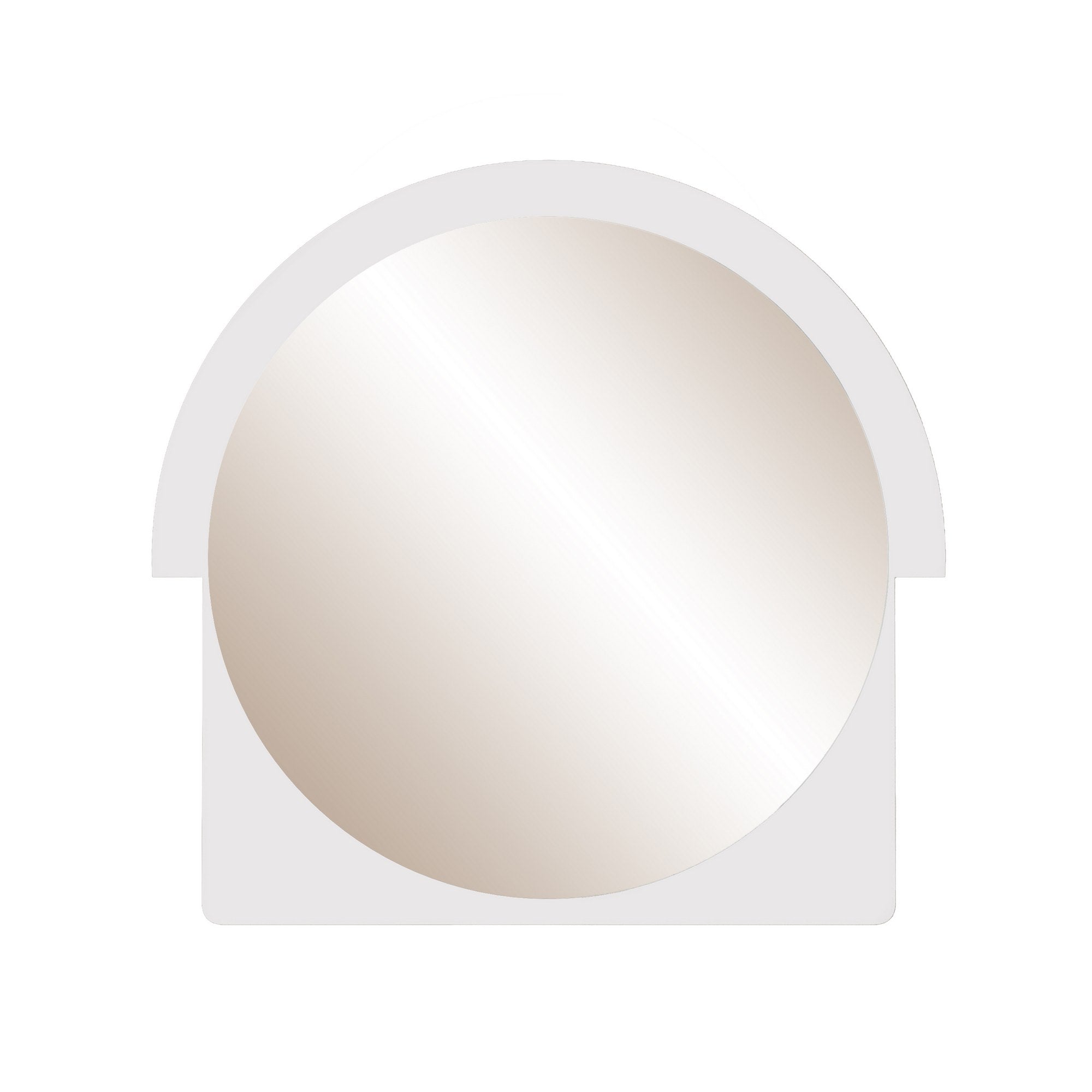 Espelho decorativo elegante, branco, 65 x 2 x 70 cm | 100% papelão, 18 mm de espessura | Perfeito para decoração moderna e espaços elegantes