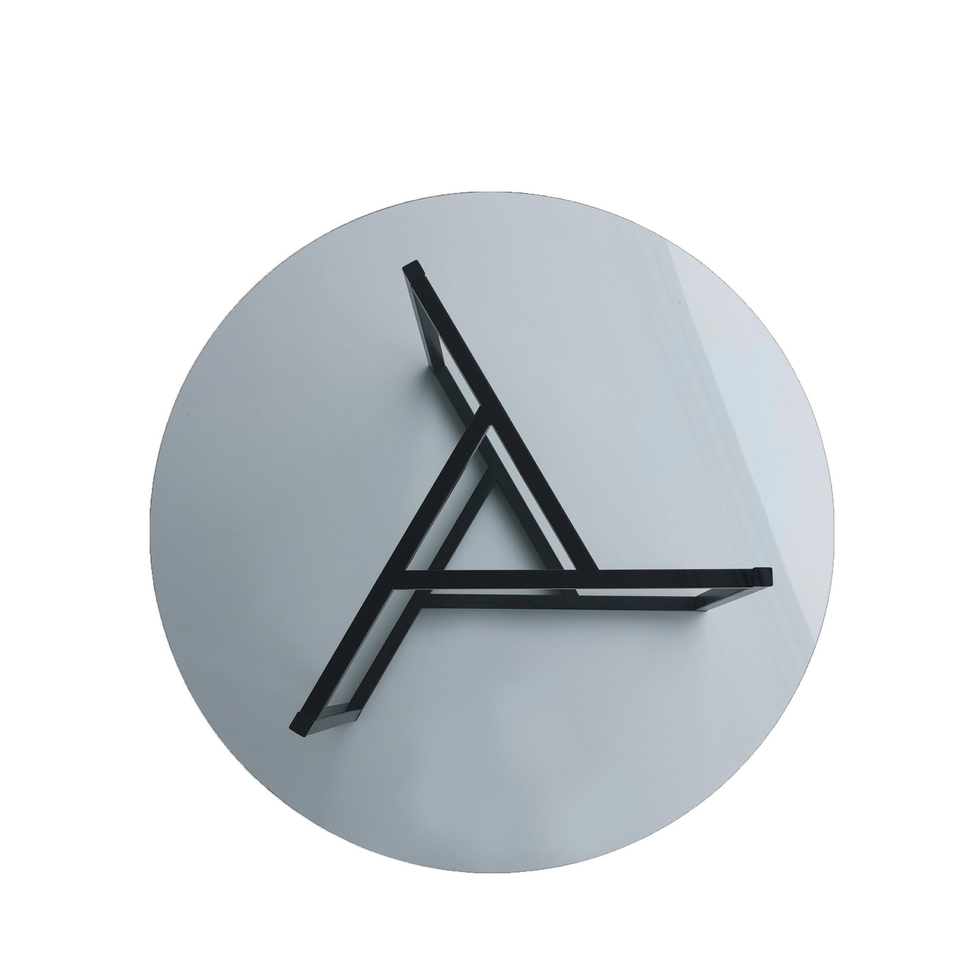 Mesa de Centro Industrial Moderna, 75 cm x 42 cm x 75 cm | Estrutura 100% Metal e Vidro Temperado de 6 mm | Acabamento Fumê e Preto, Design Elegante e Durável