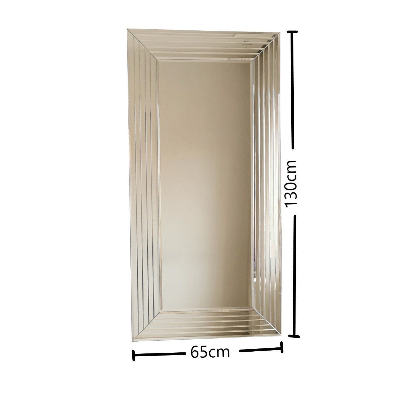 Espelho de parede moderno prateado, 60 x 100 cm, 100% MDF, ajustável horizontal e verticalmente, montado, perfeito para hotéis e espaços contemporâneos