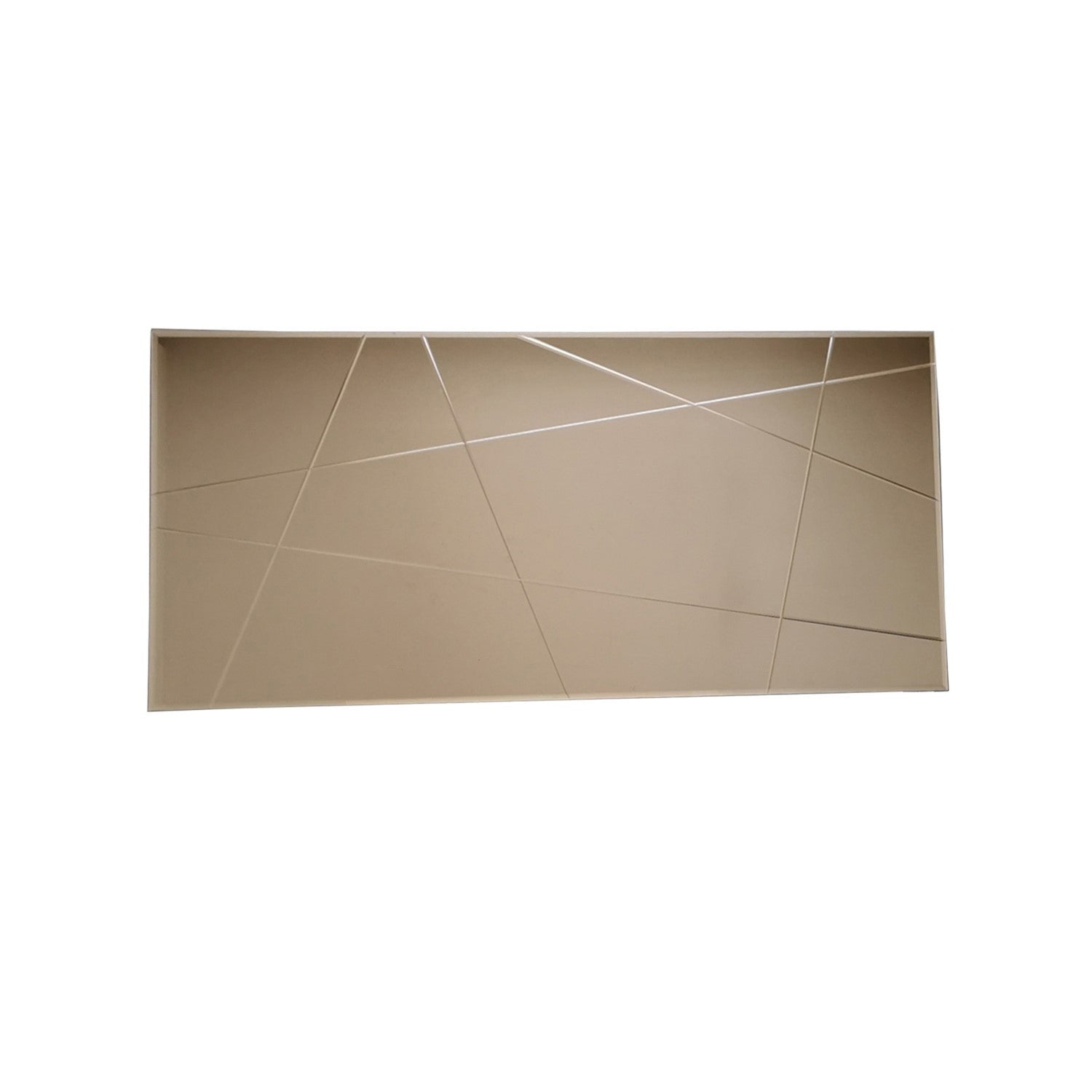 Espelho de parede elegante em bronze, 130 x 62 x 2,2 cm | 100% MDF, montado, ajustável horizontal e verticalmente | Perfeito para decoração moderna de hotéis e residências
