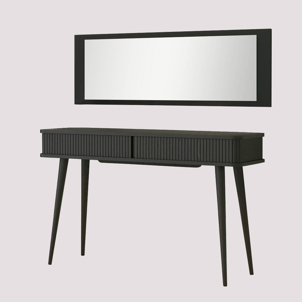 Espelho elegante de parede, bronze e preto, 40 x 120 x 2,2 cm | 100% fibra de madeira, design ecológico Flotal-E | Perfeito para decoração moderna