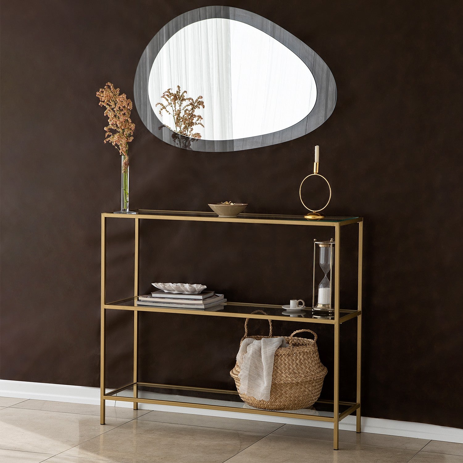 Espelho Ecológico Elegante Flotal-E, 60 x 90 cm, 100% Vidro Temperado, Acabamento Transparente | Perfeito para Decoração Moderna e Espaços Elegantes