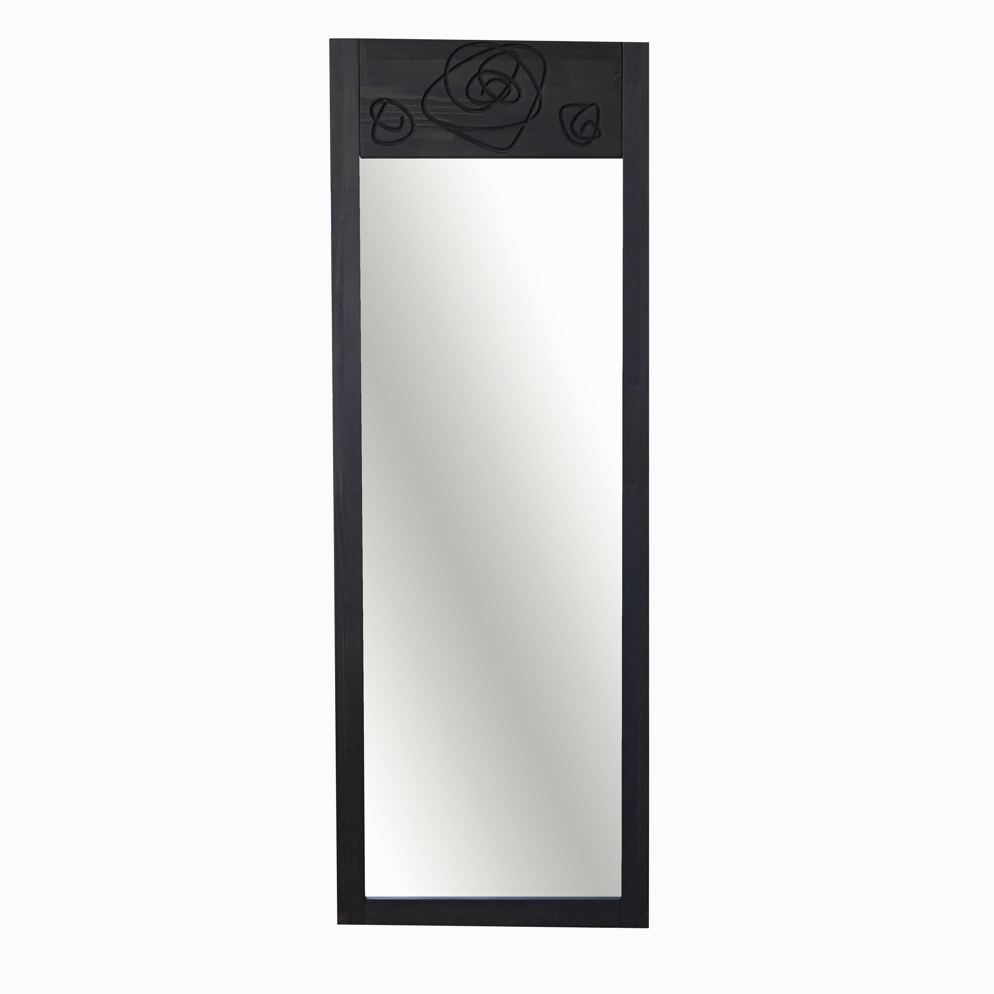Espelho Cheval Elegante, 55 cm x 155 cm, 100% madeira maciça de pinho, cor antracite | Espelho Flotal-E Ecológico | Perfeito para Quartos e Vestiários Modernos