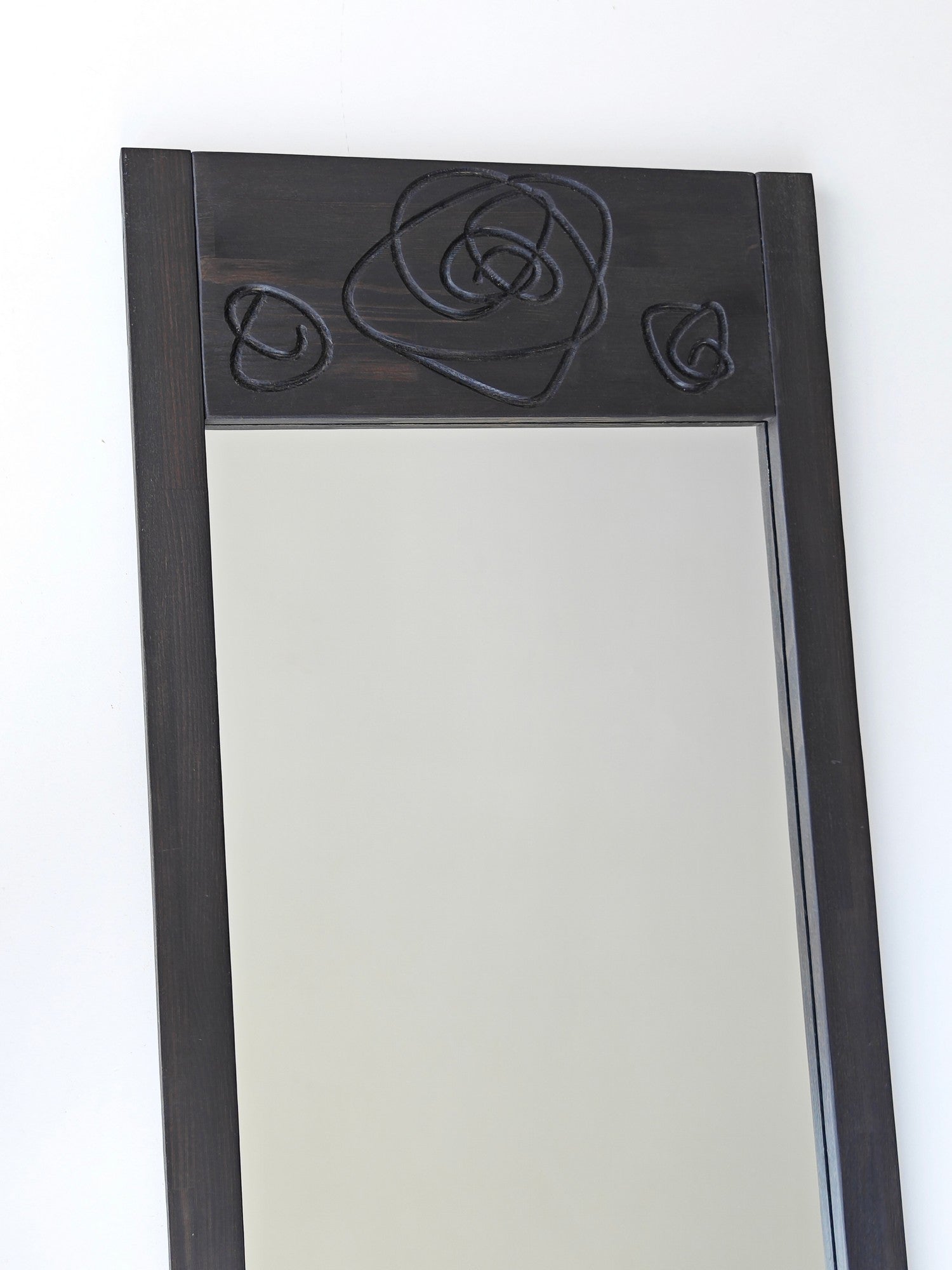 Espelho Cheval Elegante, 55 cm x 155 cm, 100% madeira maciça de pinho, cor antracite | Espelho Flotal-E Ecológico | Perfeito para Quartos e Vestiários Modernos
