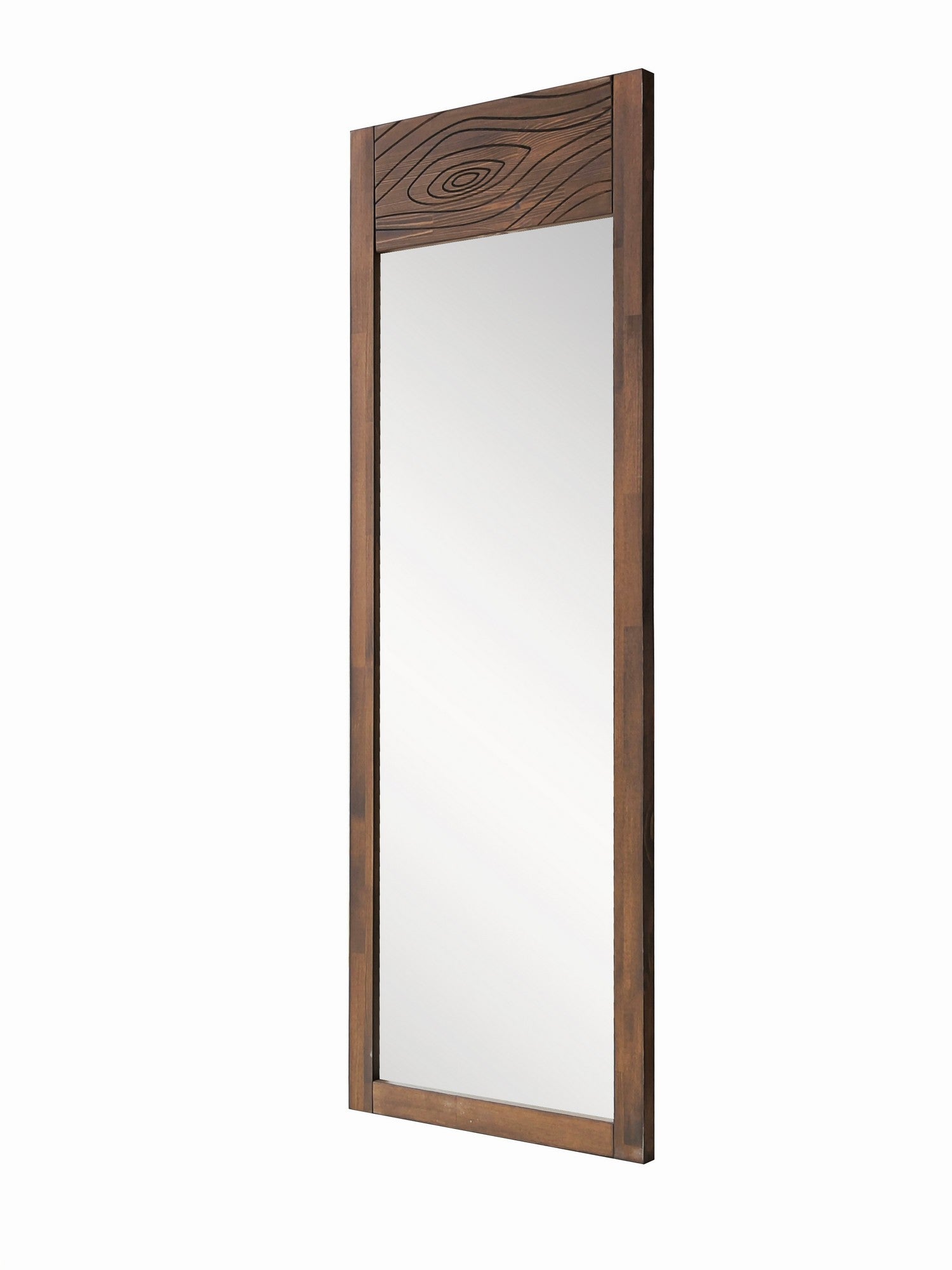 Espelho Cheval Elegante, 55 cm x 155 cm, Cor Nogueira | 100% Madeira Maciça de Pinho, Espelho Ecológico Flotal-E | Perfeito para Quartos e Vestiários