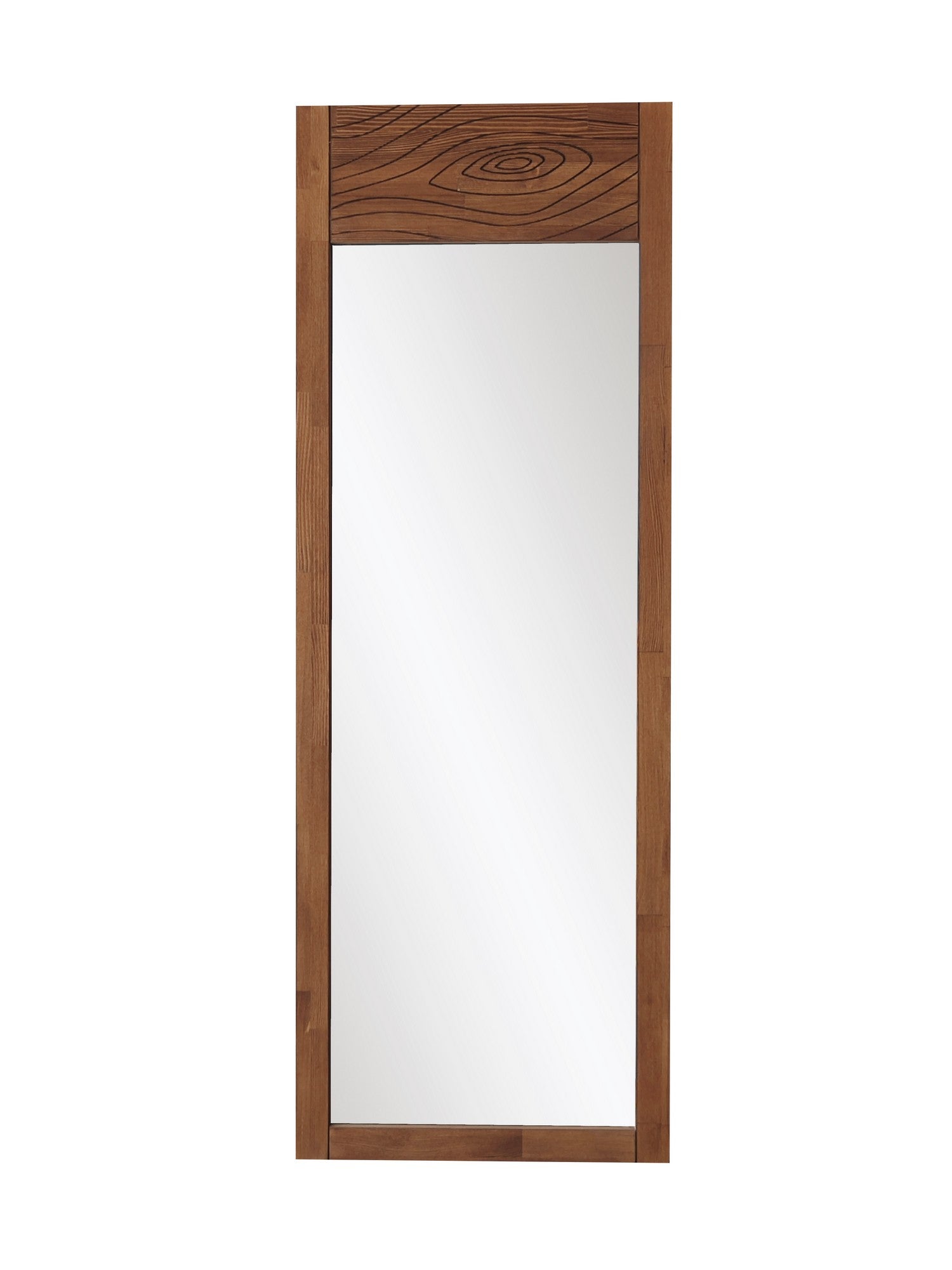 Espelho Cheval Elegante, 100% madeira de pinho, cor castanha, 55 x 155 x 2 cm | Espelho Flotal-E Ecológico | Perfeito para Quartos e Vestiários