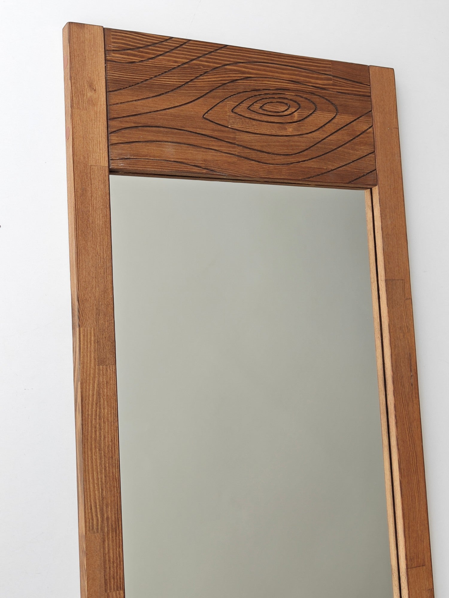 Espelho Cheval Elegante, 100% madeira de pinho, cor castanha, 55 x 155 x 2 cm | Espelho Flotal-E Ecológico | Perfeito para Quartos e Vestiários