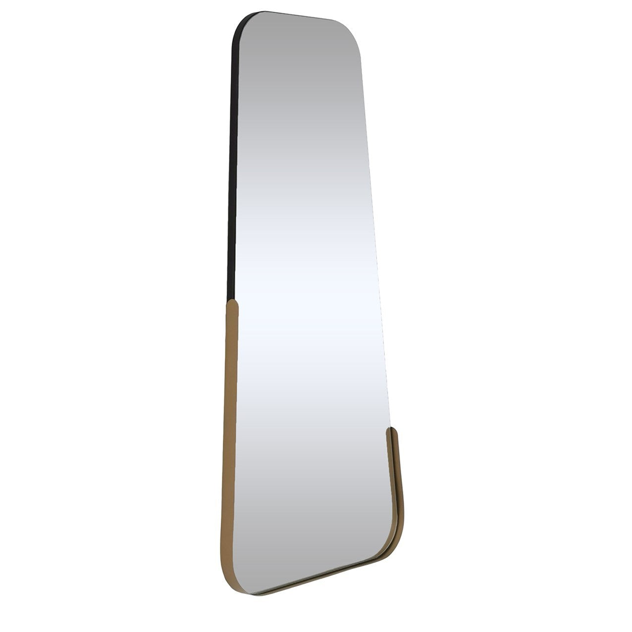 Espelho elegante com moldura dourada, 60 x 130 cm | 100% MDF e estrutura de metal, espelho Flotal-E ecológico com bordas de PVC | Perfeito para decoração moderna