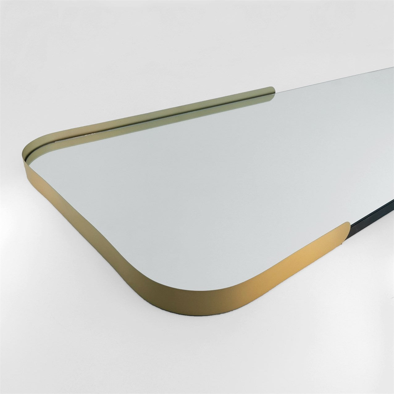 Espelho elegante com moldura dourada, 60 x 130 cm | 100% MDF e estrutura de metal, espelho Flotal-E ecológico com bordas de PVC | Perfeito para decoração moderna