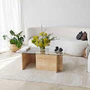 Mesa de Centro Safira, 105 x 65 x 40 cm | Aglomerado 100% revestido em melamina, 18 mm de espessura | Design elegante e funcional para espaços de convivência modernos