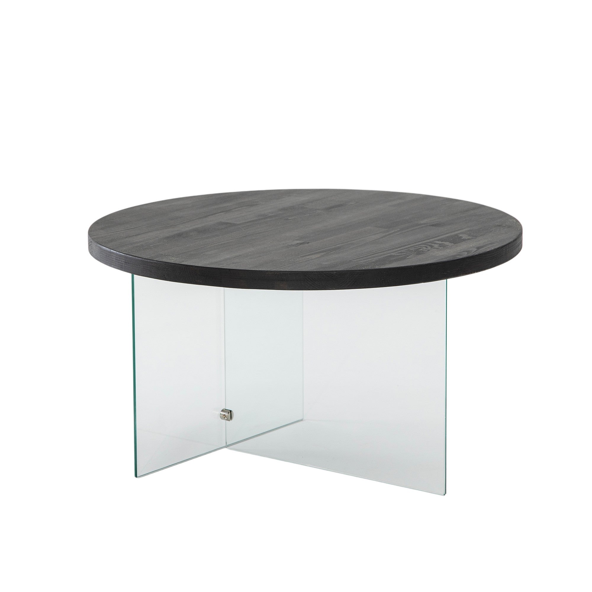 Mesa de Centro Elegante, 70 cm de Largura, 40 cm de Altura | 100% Vidro Temperado e Estrutura em MDF | Antracite e Transparente | Design Moderno para Sala de Estar e Lounge