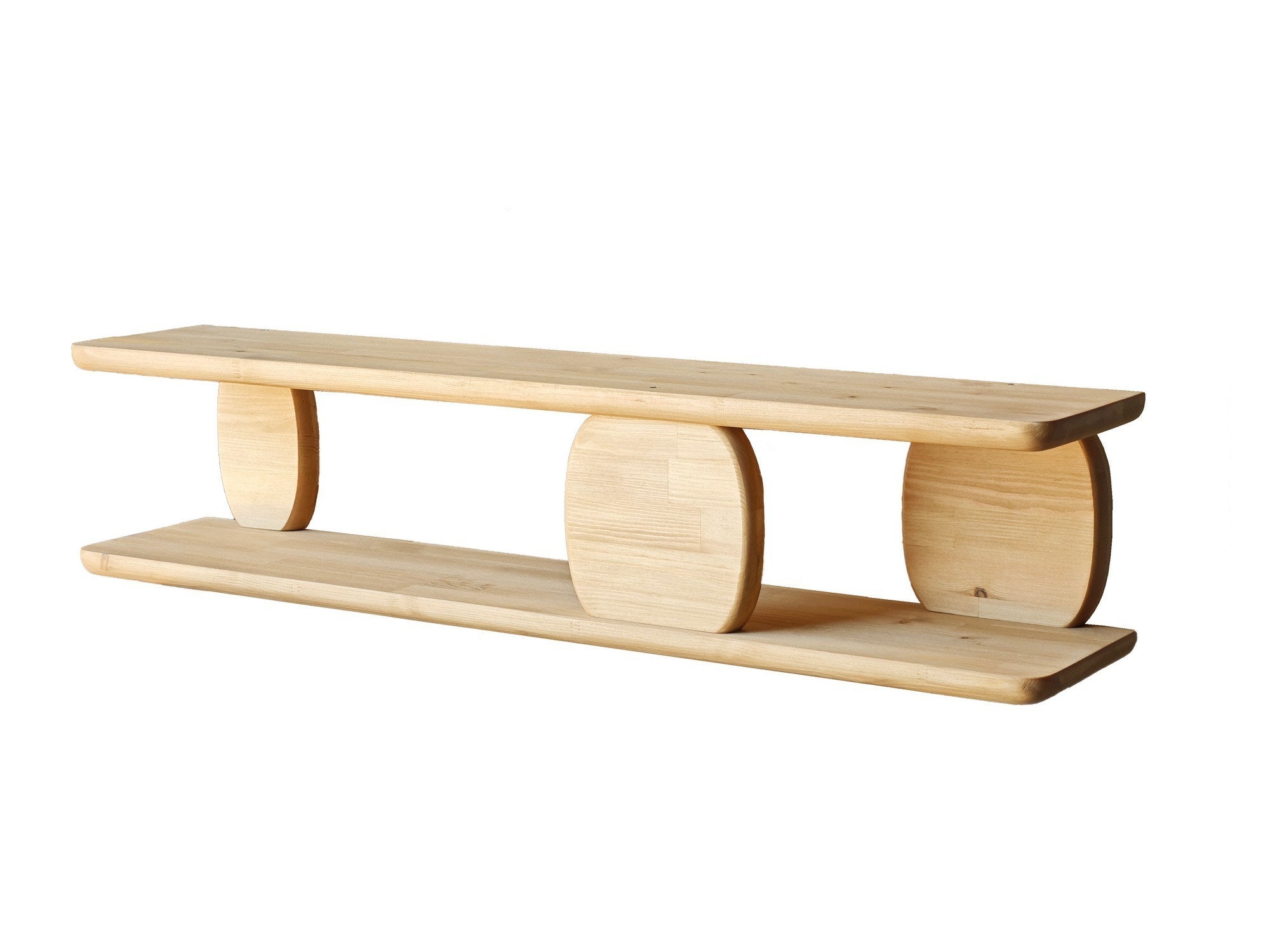 Prateleira de parede de madeira maciça, acabamento em carvalho, 120 x 30 x 24 cm | Construção 100% durável | Ideal para decoração e organização de casa | Design elegante e funcional