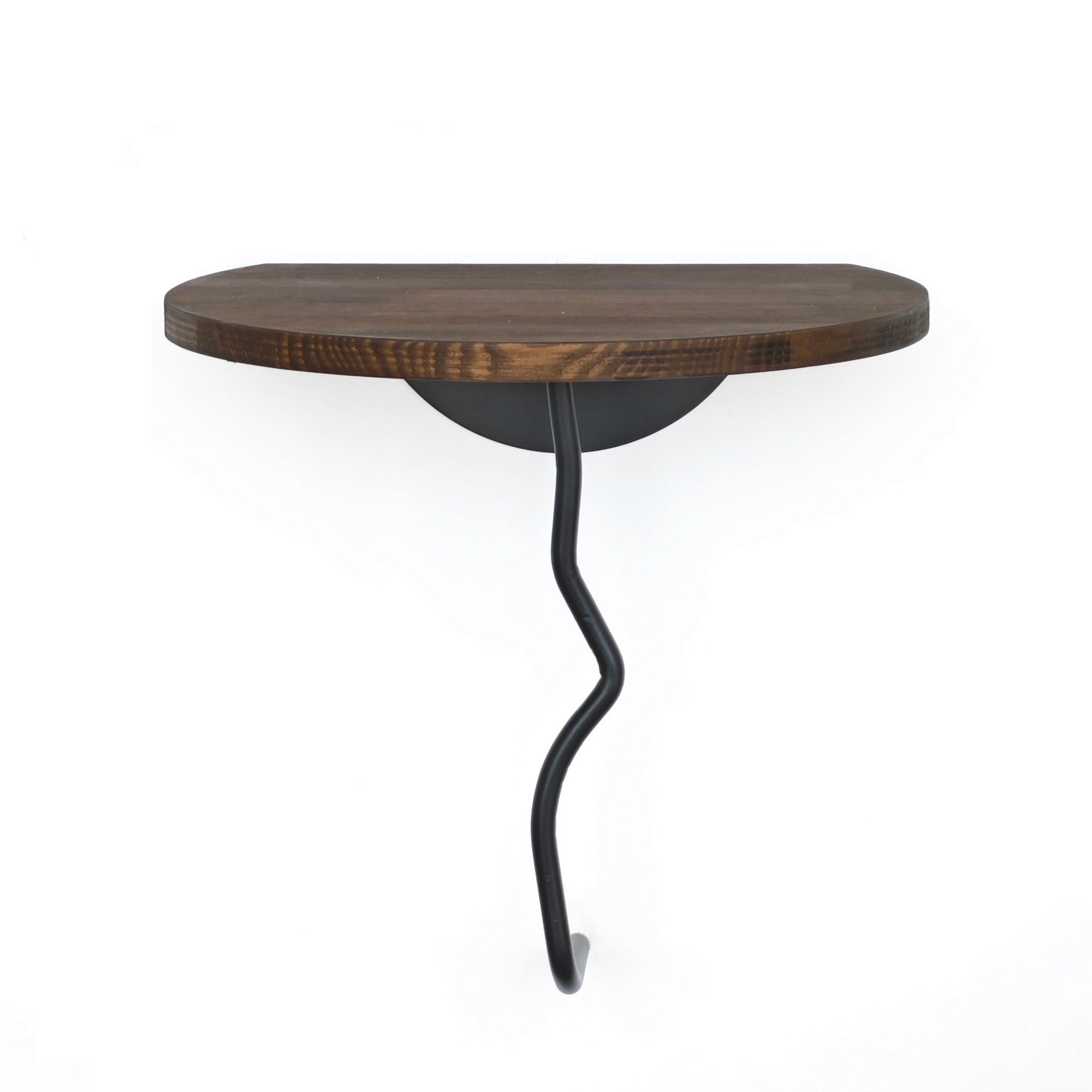 Prateleira de parede estilosa, 35 x 35 cm, preta e nogueira | 100% madeira de pinho com estrutura de metal resistente | Perfeita para decoração e organização de espaços