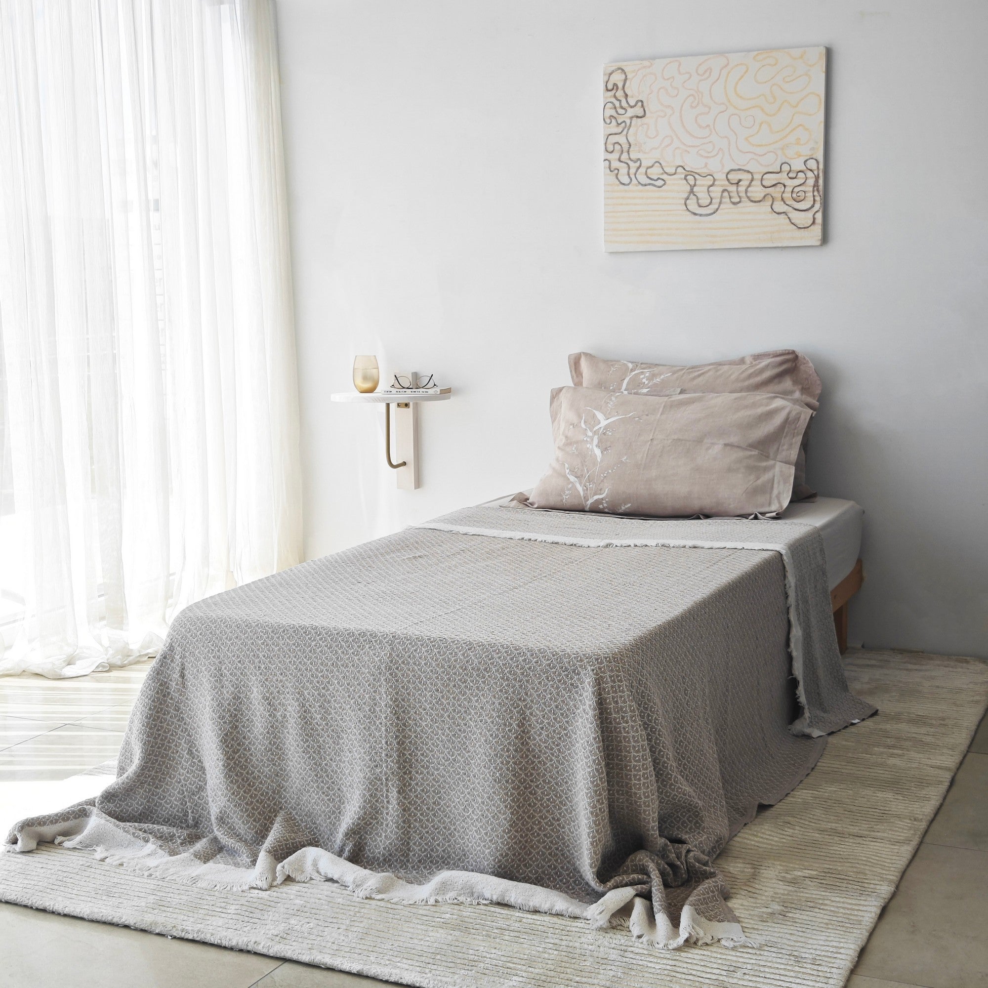 Prateleira de Parede Elegante, 35 x 35 cm, Dourado e Branco | 100% Madeira de Pinho com Estrutura de Metal Resistente | Perfeita para Decoração Moderna e Soluções de Armazenamento