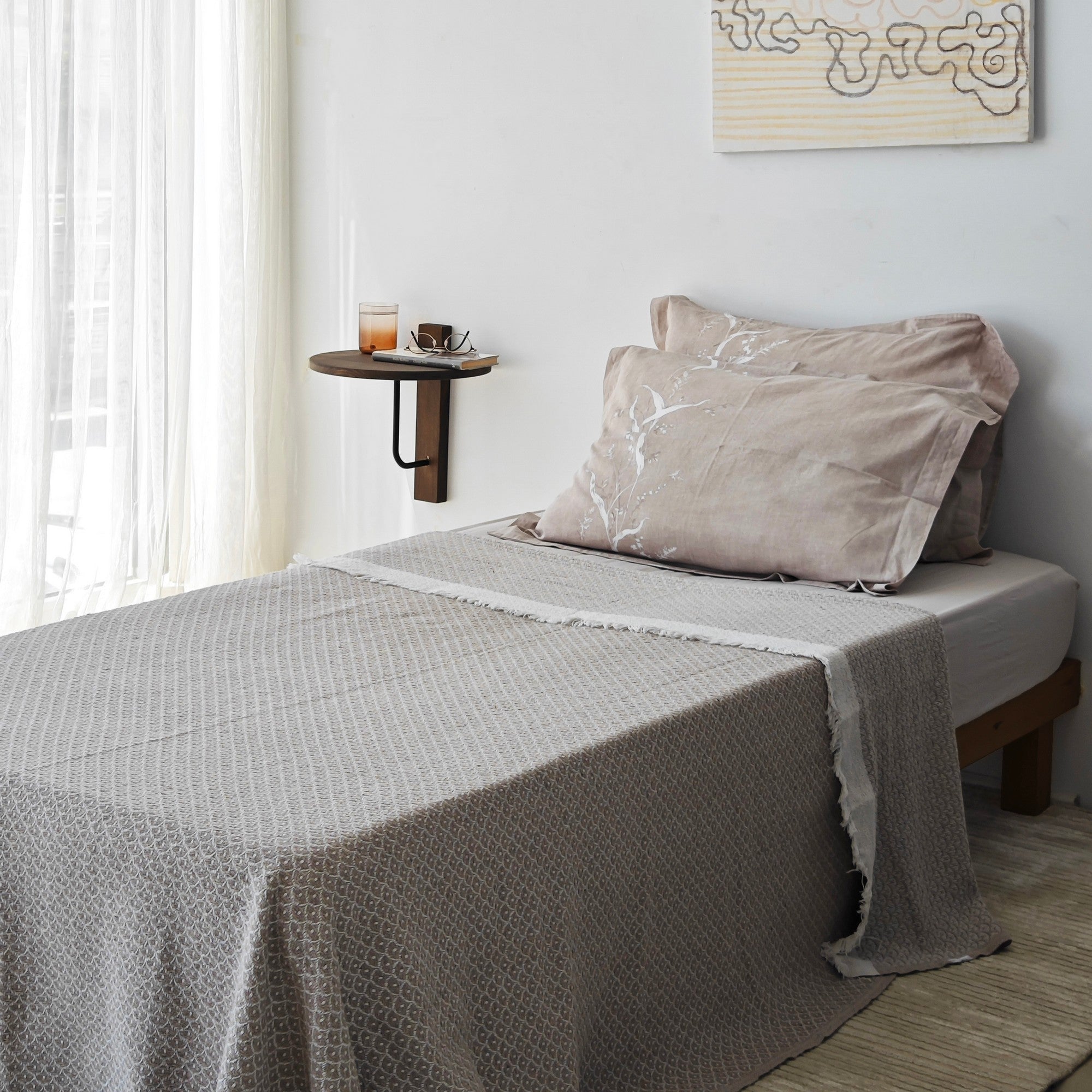 Prateleira de parede estilosa, 35 x 35 cm, preta e nogueira | 100% madeira de pinho com estrutura de metal resistente | Perfeita para decoração e organização de espaços