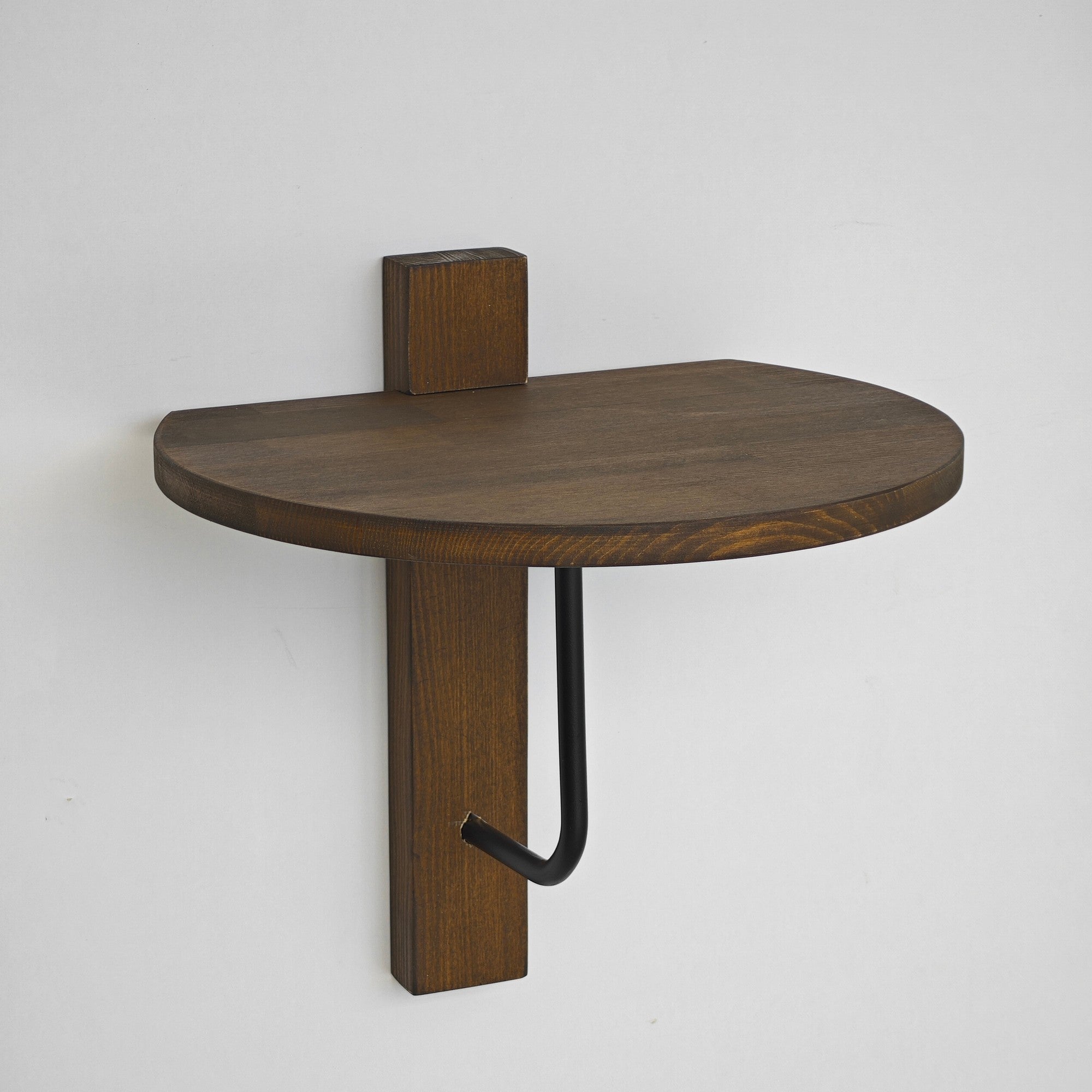 Prateleira de parede estilosa, 35 x 35 cm, preta e nogueira | 100% madeira de pinho com estrutura de metal resistente | Perfeita para decoração e organização de espaços