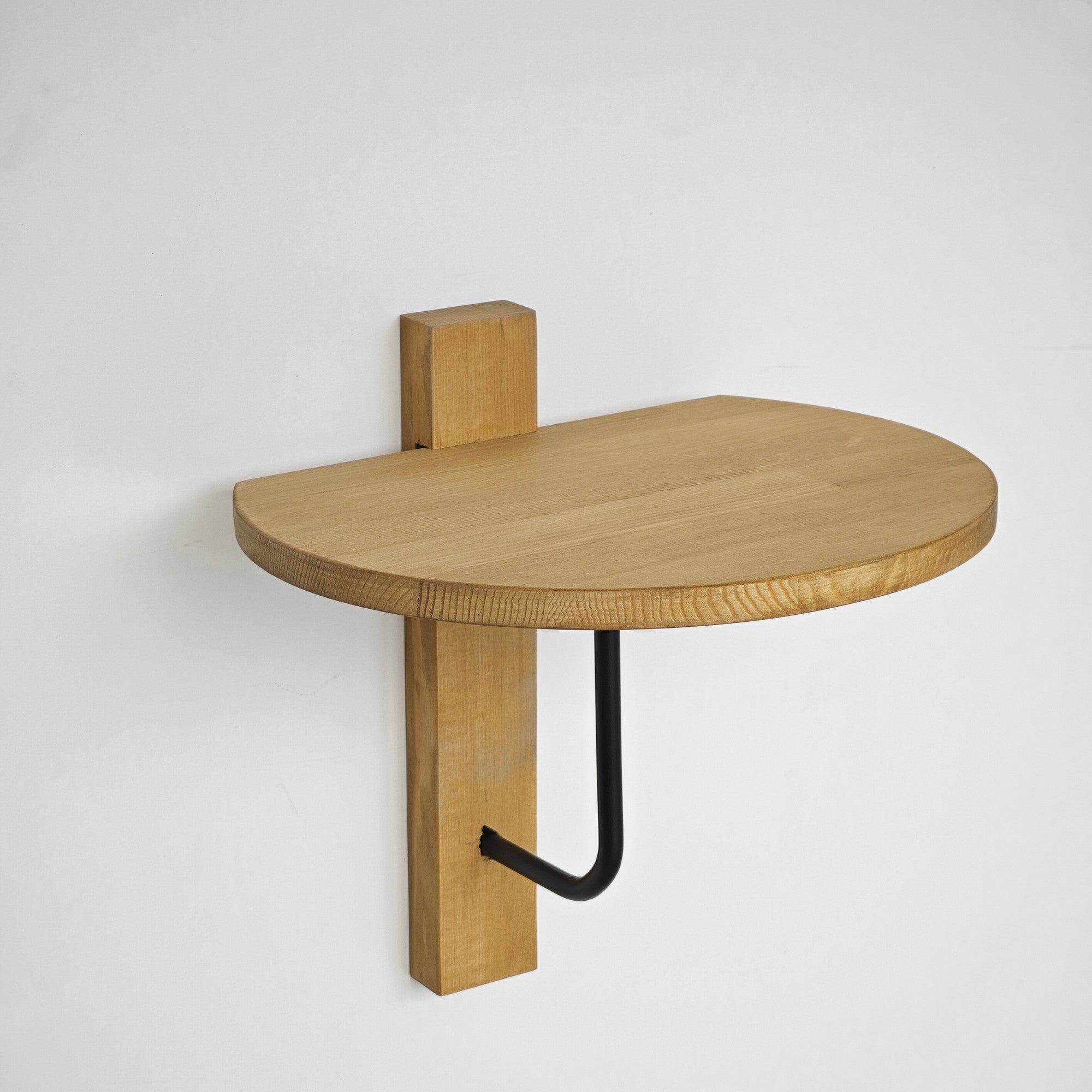 Prateleira de parede estilosa, 35 x 35 cm, preta e carvalho | 100% madeira de pinho com estrutura de metal resistente | Perfeita para decoração e organização de espaços