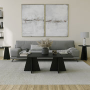 Mesa de Centro Preta Elegante, 120 x 60 x 40 cm | Painel de Partículas 100% Revestido com Melamina, 18 mm de Espessura | Fitas de PVC Duráveis, Perfeita para Espaços Modernos