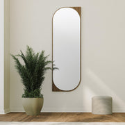 Espelho de parede elegante, 52 x 152 cm, cor nogueira | 100% MDF, 18 mm de espessura | Design ecológico Flotal-E para decoração moderna