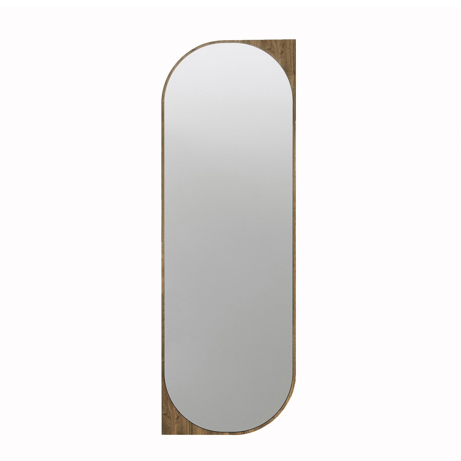 Espelho de parede elegante, 52 x 152 cm, cor nogueira | 100% MDF, 18 mm de espessura | Design ecológico Flotal-E para decoração moderna