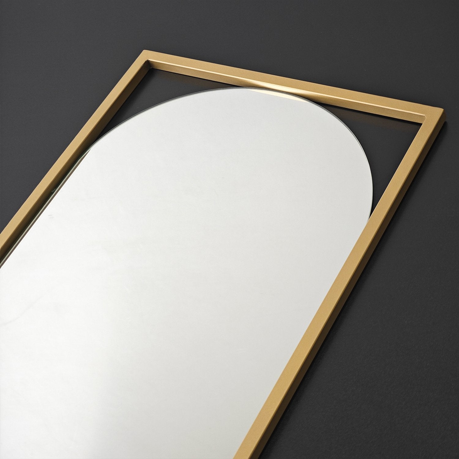 Espelho de parede dourado elegante, 40 cm x 167 cm | 100% MDF, 18 mm de espessura | Design ecológico Flotal-E, perfeito para decoração moderna