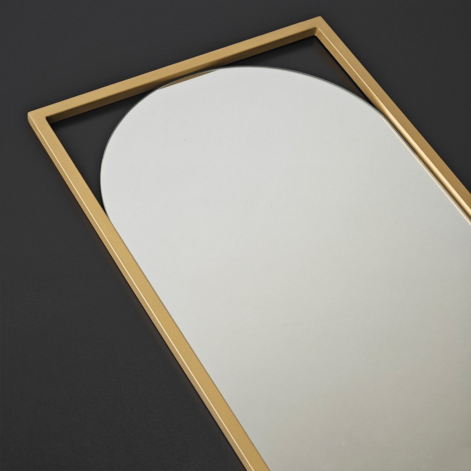 Espelho de parede dourado elegante, 40 cm x 167 cm | 100% MDF, 18 mm de espessura | Design ecológico Flotal-E, perfeito para decoração moderna